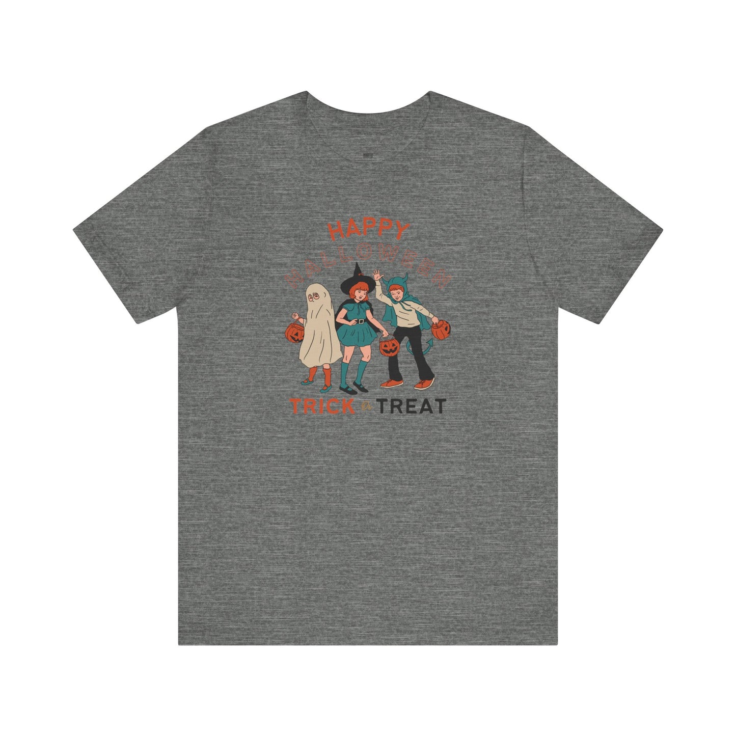Happy Halloween Trick or Treat Vintage Vibe Tee โ Bella+Canvas 3001