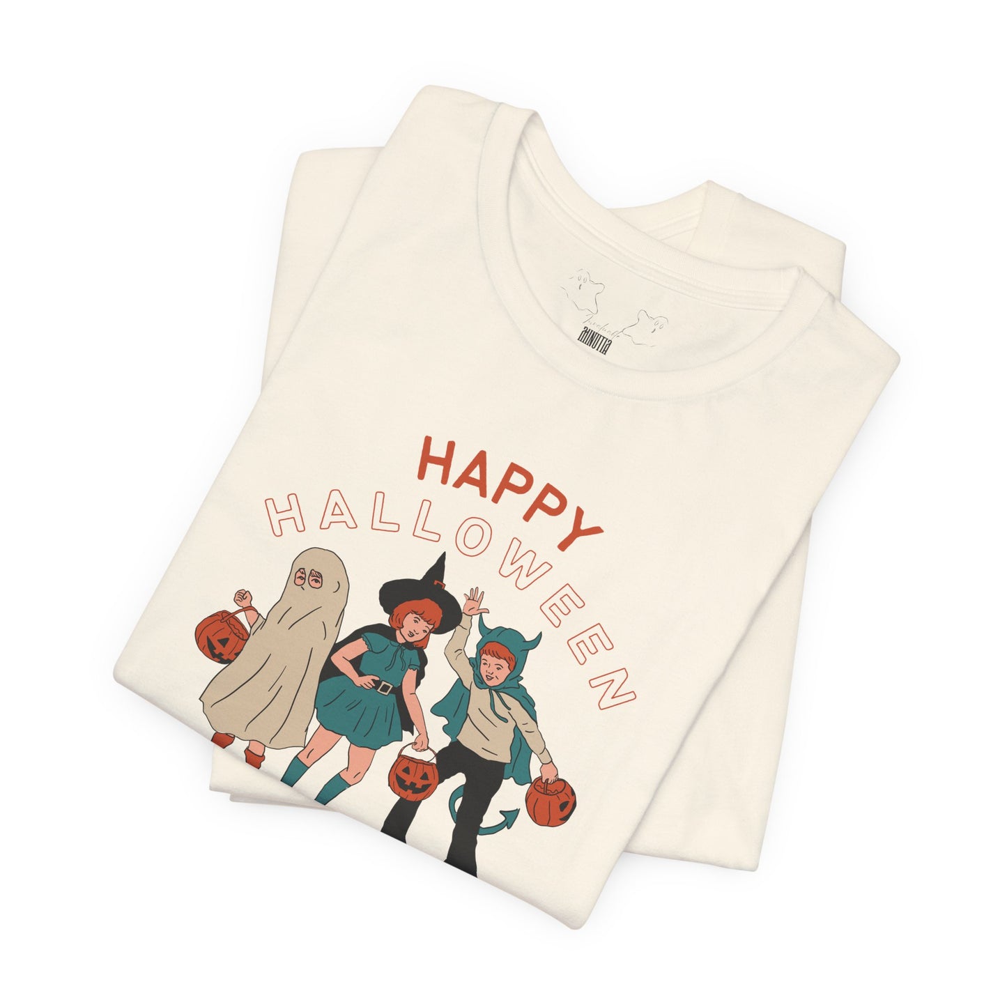 Happy Halloween Trick or Treat Vintage Vibe Tee โ Bella+Canvas 3001