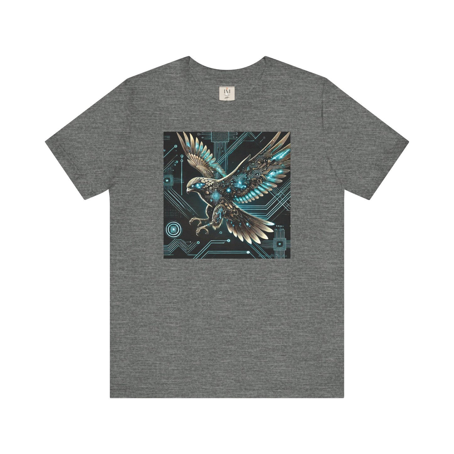 Futuristic Falcon Tech Tee - Unisex Short Sleeve Jersey Shirt - Cyber Falcon