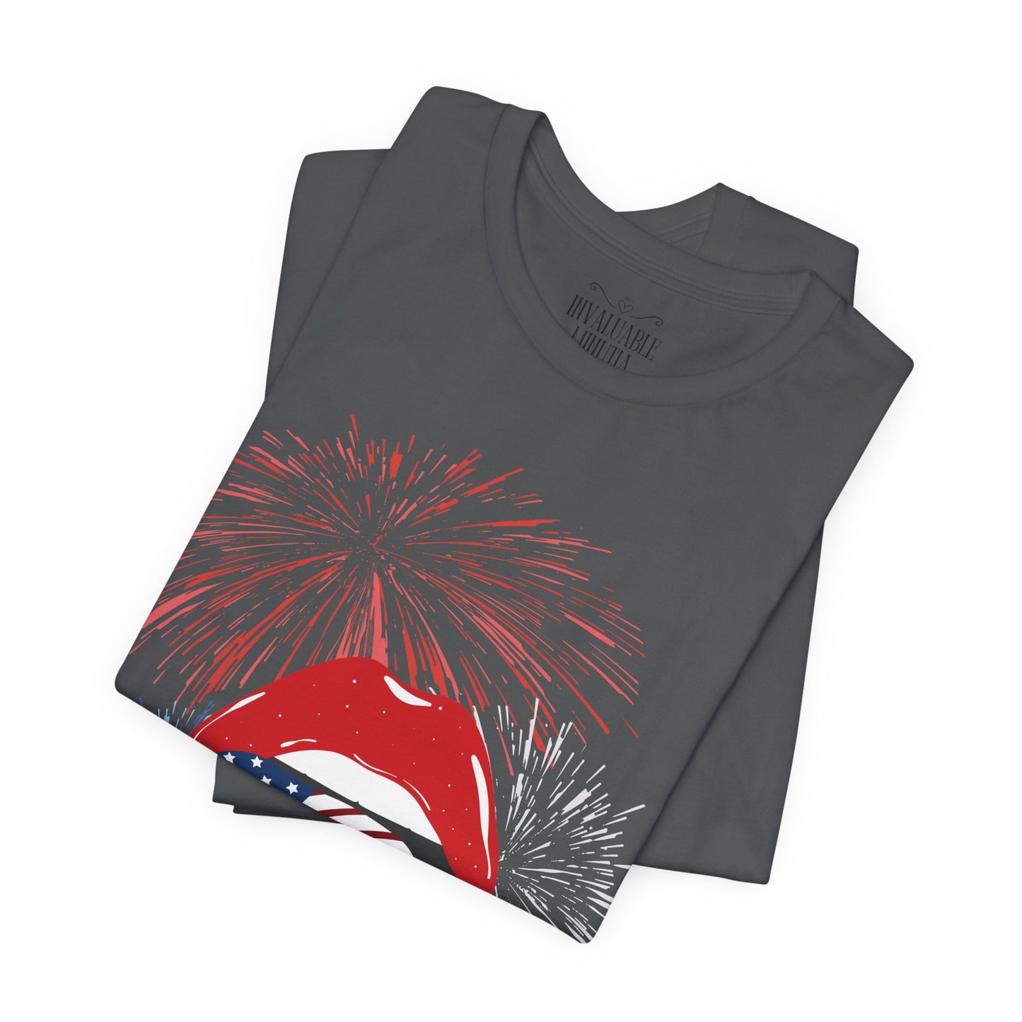 American Flag Lips Tee – Unisex Bella + Canvas Jersey Tee - 4th of July
