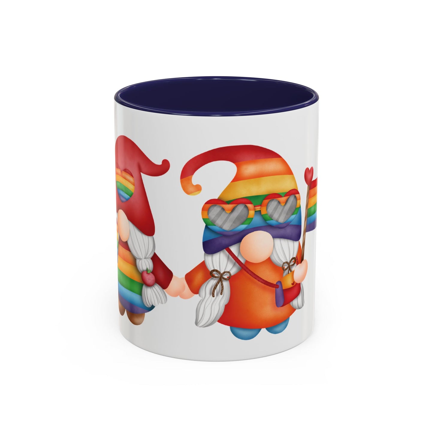 Pride Gnome Accent Mug | Rainbow Love Coffee Cup | 11oz & 15oz