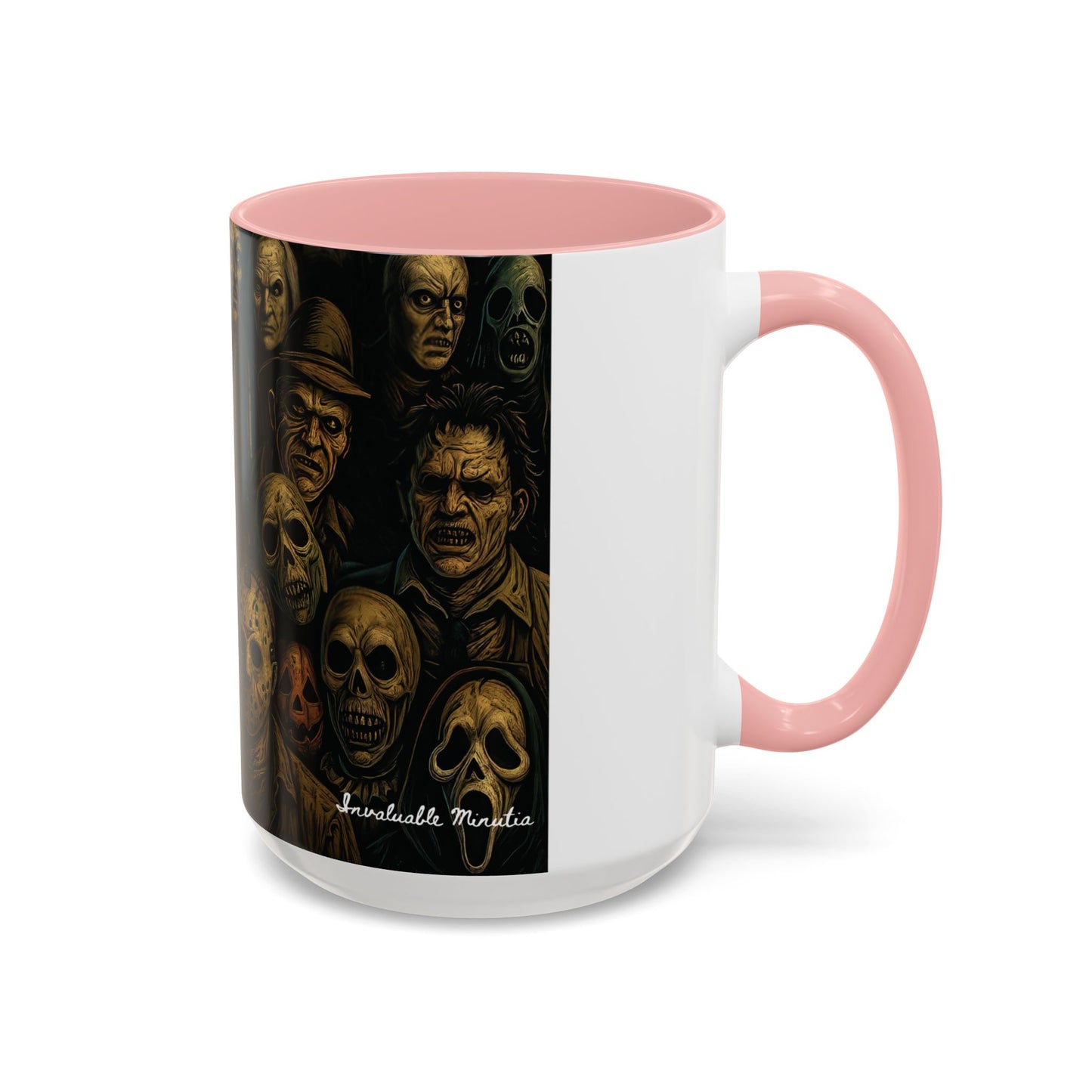Horror Villain Collage Mug – 15oz & 11oz Ceramic Coffee Mug – Slasher Icons Halloween Gift – Goth Horrorcore Kitchen Decor
