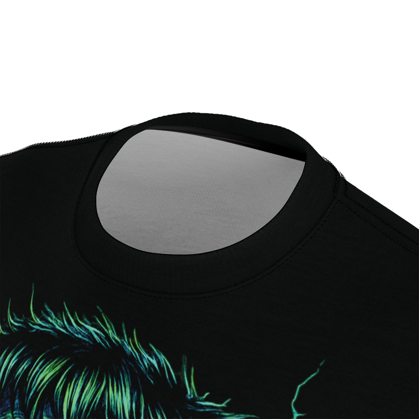 Frankenstein's Monster AOP Halloween T-Shirt – Electric Neon Green Extra Large Print Tee (All-Over Print)