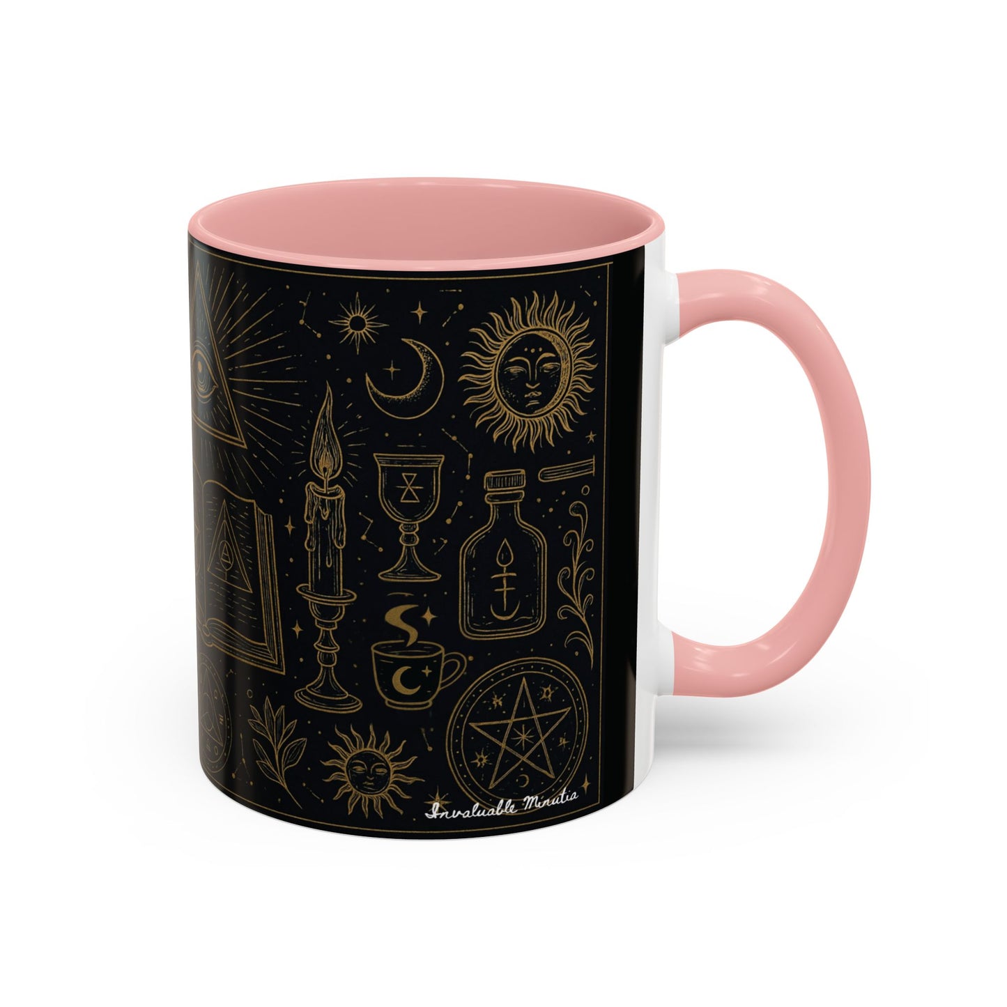 Witchy Aesthetic Coffee Mug โ 15oz Black & Purple Ceramic with Occult Symbols โ Goth Kitchen Decor, Halloween Gift Idea - 11oz/15oz