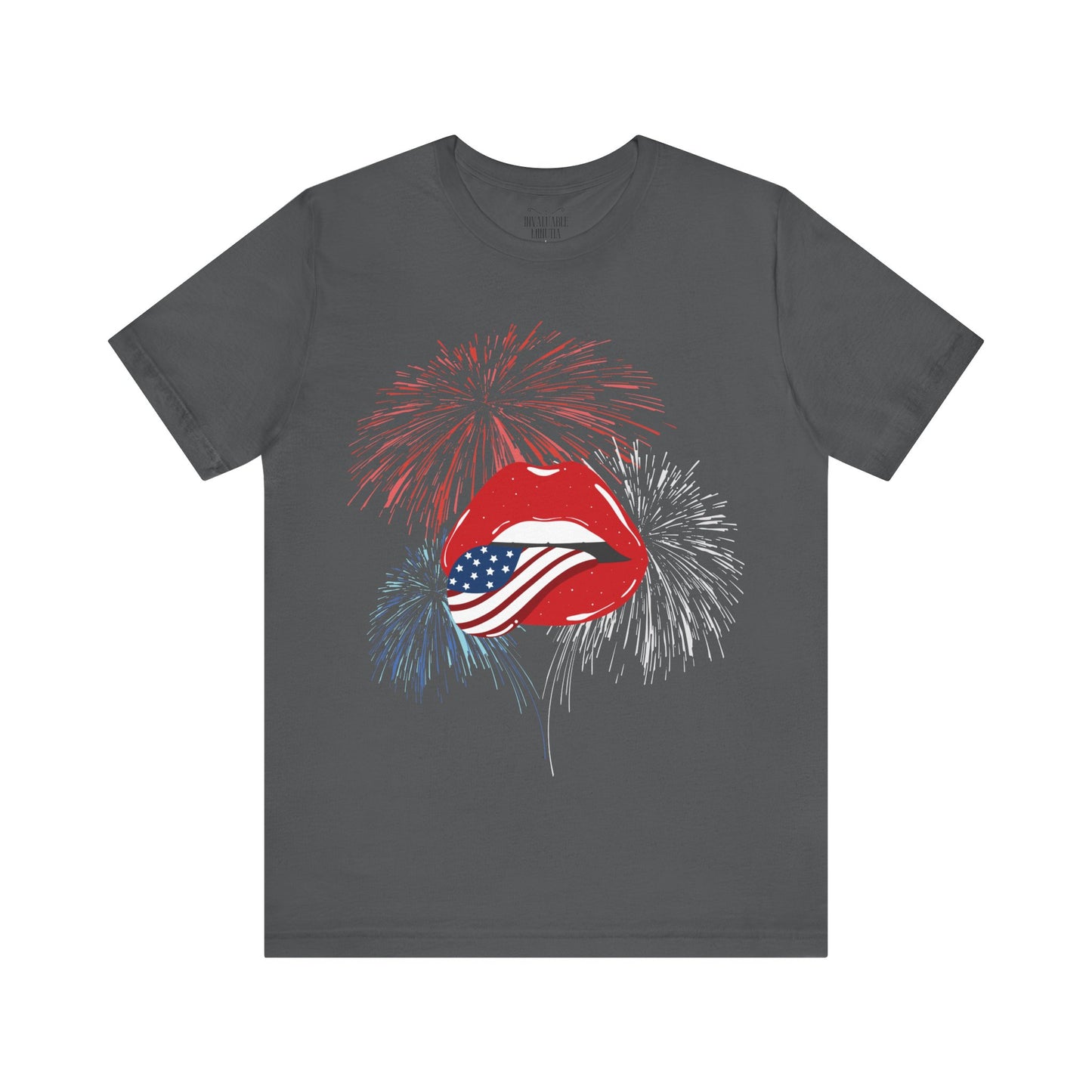 American Flag Lips Tee – Unisex Bella + Canvas Jersey Tee - 4th of July
