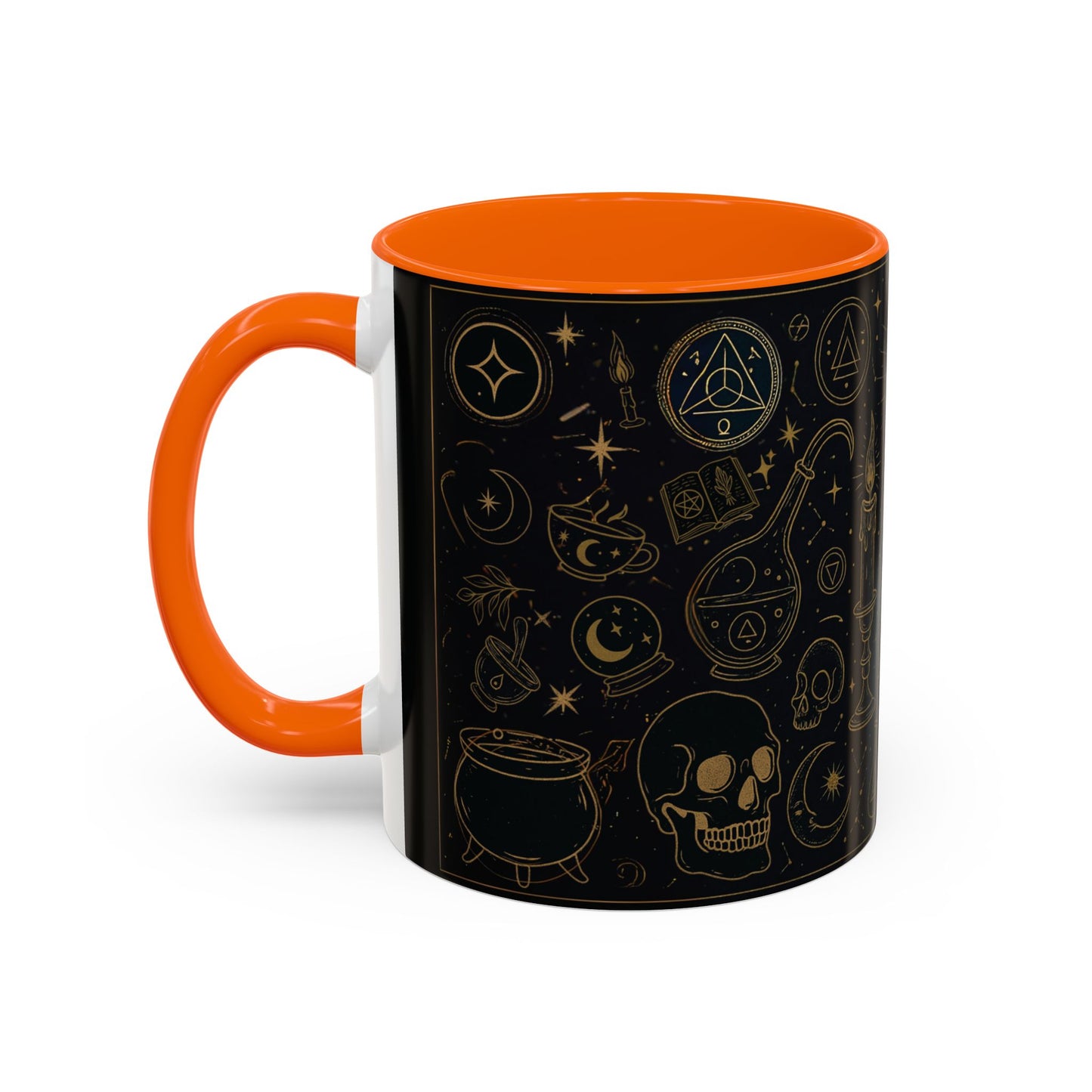 Witchy Aesthetic Coffee Mug โ 15oz Black & Purple Ceramic with Occult Symbols โ Goth Kitchen Decor, Halloween Gift Idea - 11oz/15oz