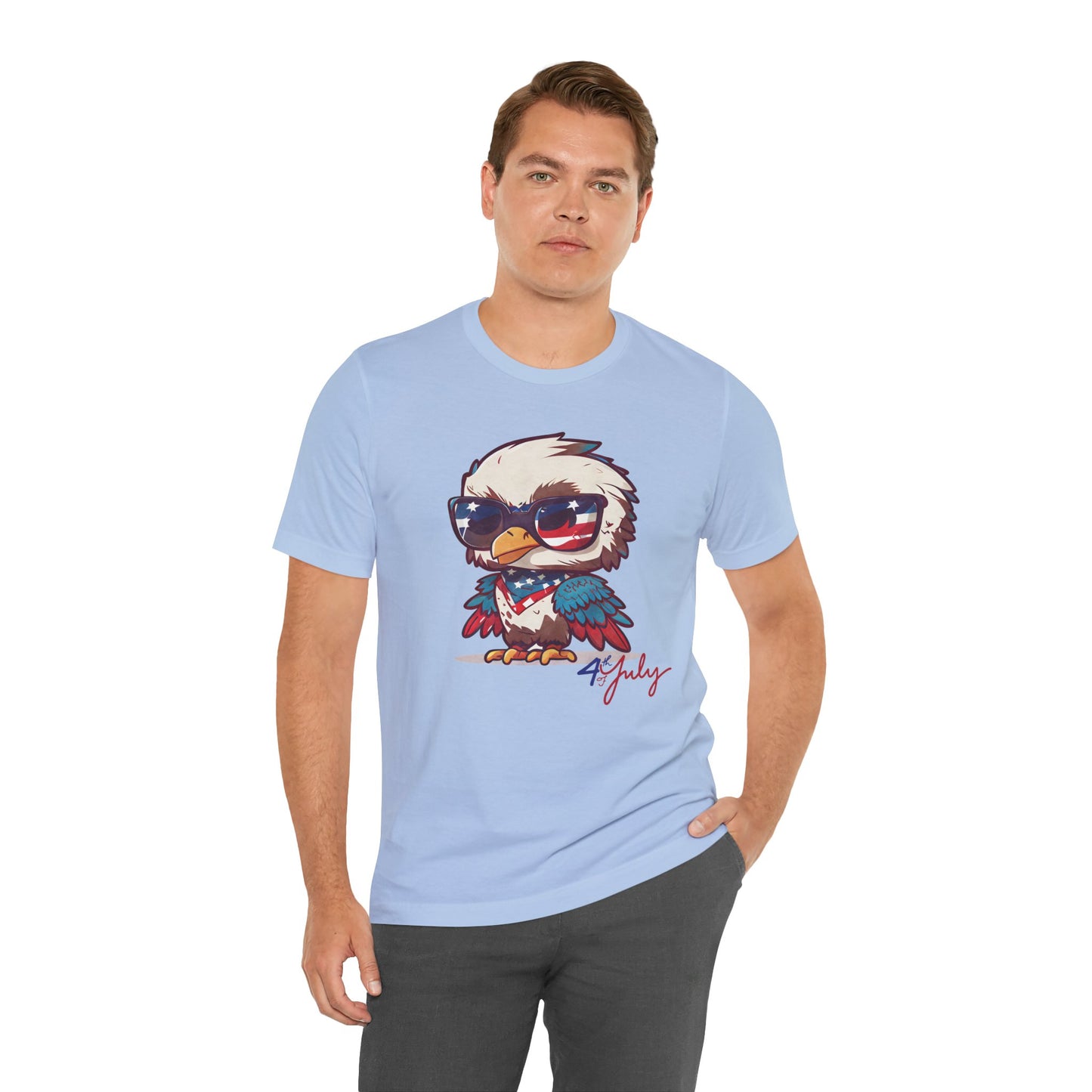 Cool Patriot Eagle Tee β Unisex Bella+Canvas Jersey - 4th of July T-shirt