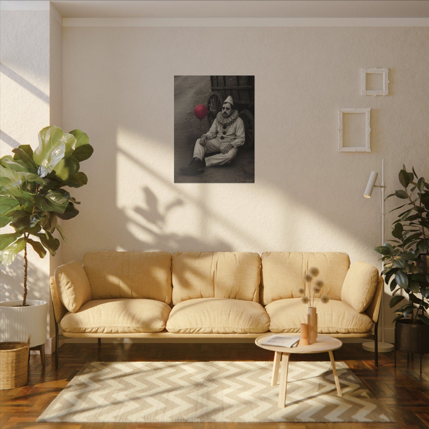 The Clown – Matte Canvas Print (Gallery-Wrapped) 0.75" – Vintage Circus-Inspired Canvas Wall Art