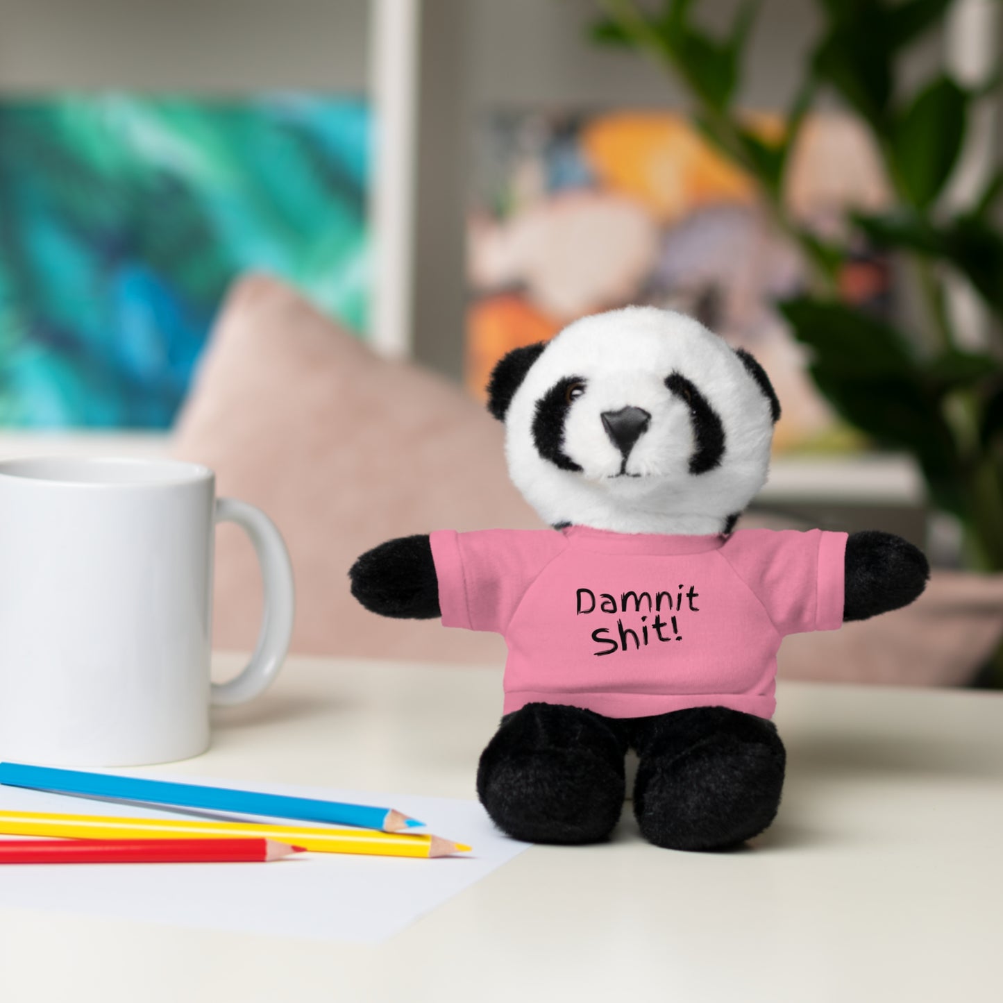 8" Funny Stuffed Animal Gift for Adults, Cute Plush Toy, Humor Bear, Sarcastic Gifts, Quirky Decor, Comfort Toy with Quote