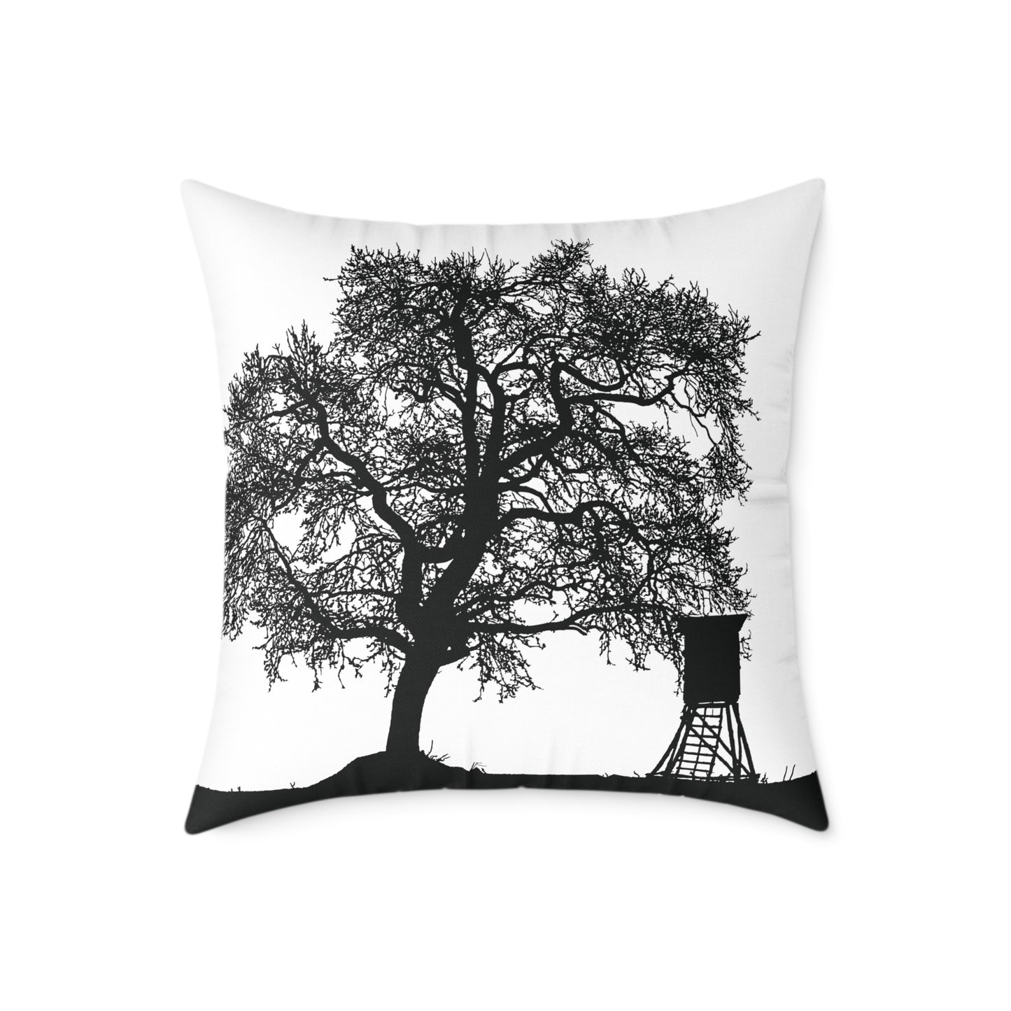 Lone Tree & Water Tower Silhouette Throw Pillow β Dark Countrycore Accent for Moody Spaces Home Decor Throw Pillows