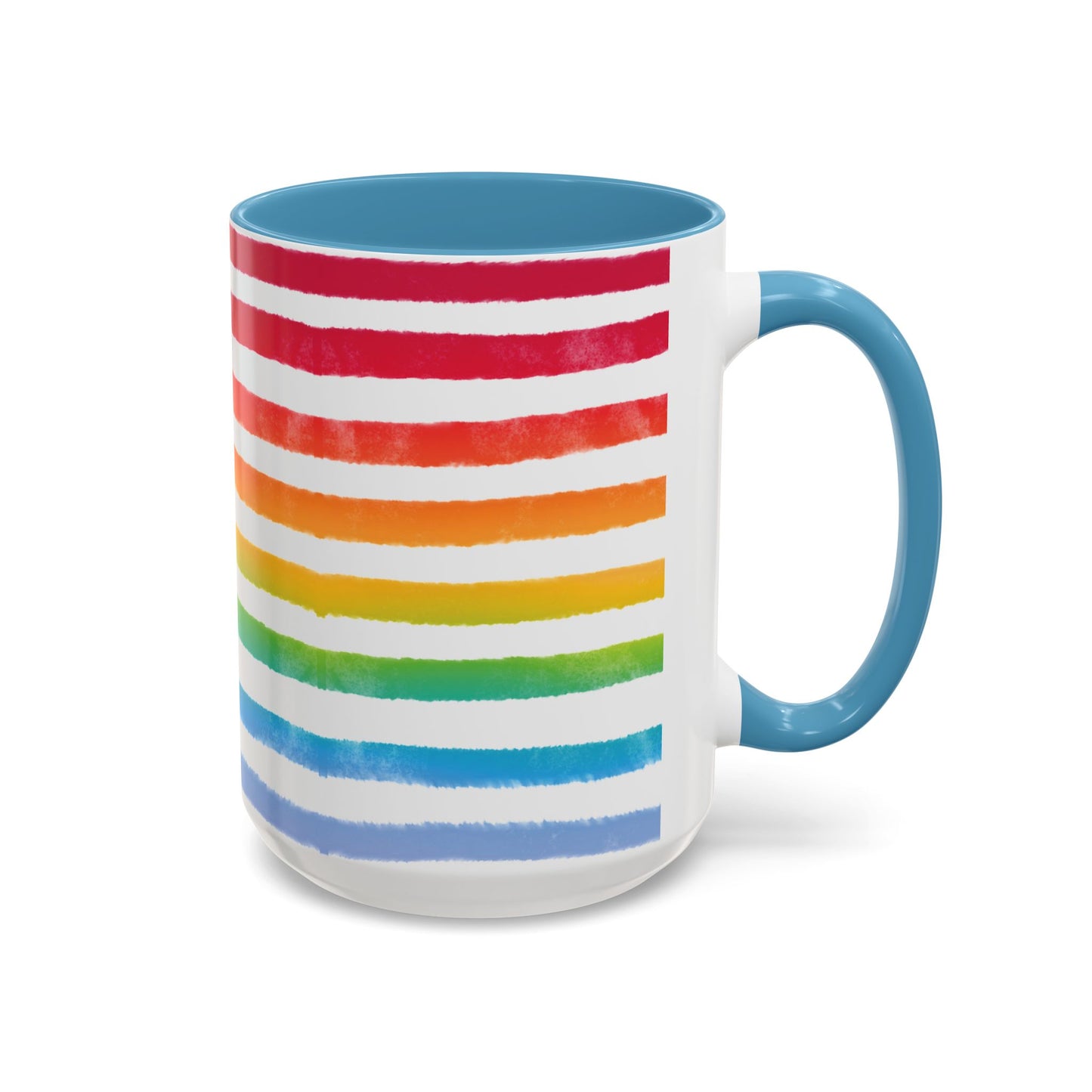 π Bold Rainbow Stripes Pride Mug | 11oz/15oz | Purple Accent