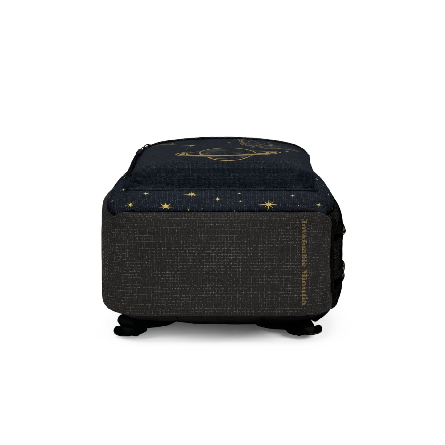 Gold Celestial Constellations Backpack β Premium Starry Night Astronomy Bag with Moon & Saturn Design
