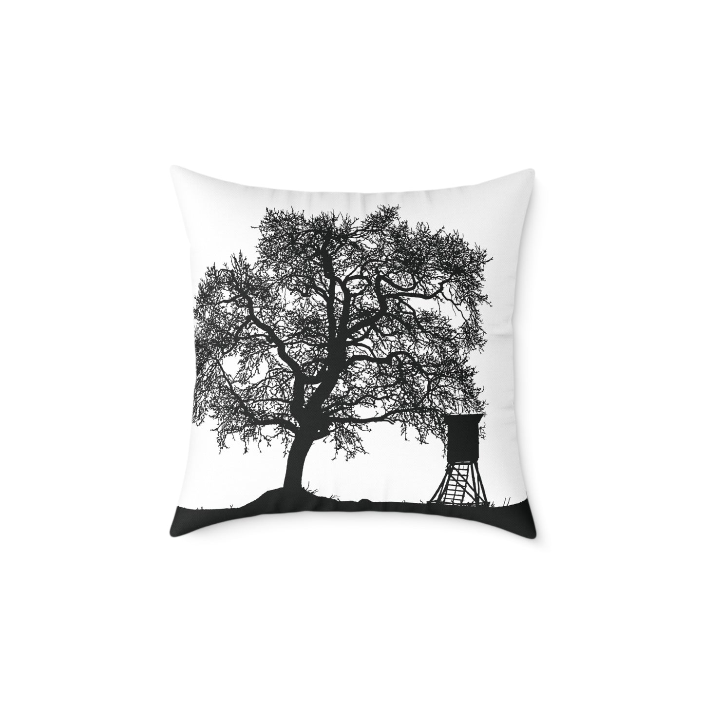 Lone Tree & Water Tower Silhouette Throw Pillow β Dark Countrycore Accent for Moody Spaces Home Decor Throw Pillows