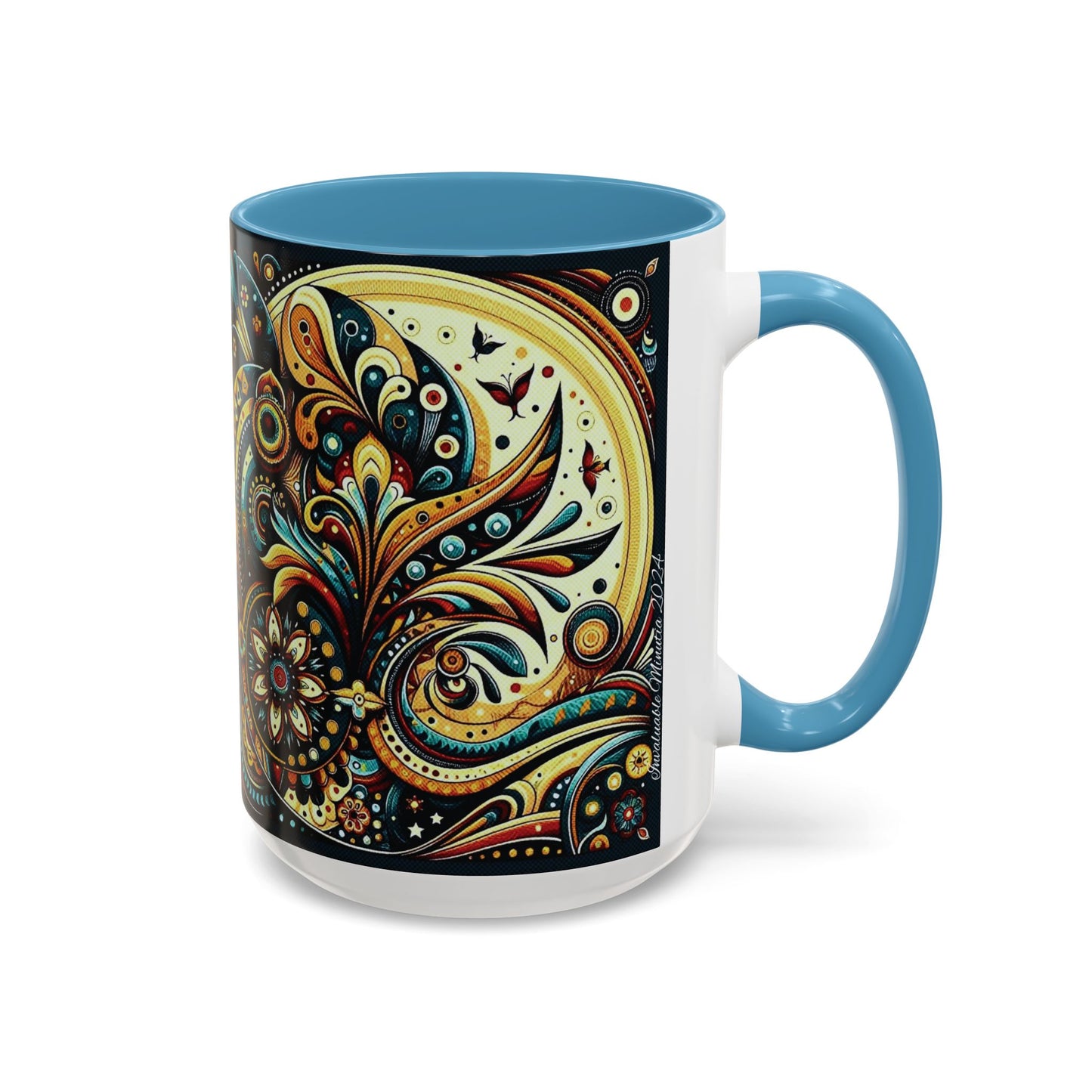 βοΈ Accent Coffee Mug (11, 15oz) β Beautiful Boho Style Graphic πΏ