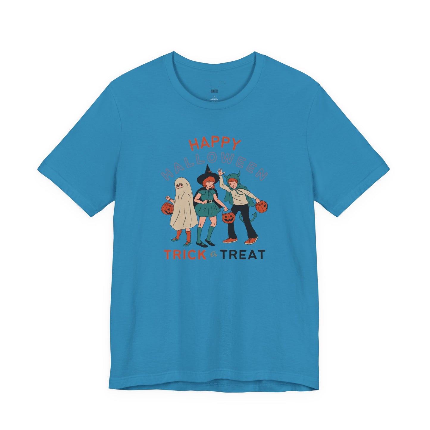 Happy Halloween Trick or Treat Vintage Vibe Tee โ Bella+Canvas 3001