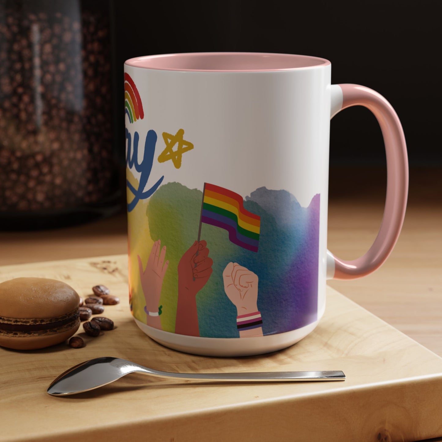 Bold Pride Accent Mug | Fun LGBTQ+ Gift | 11oz & 15oz Options