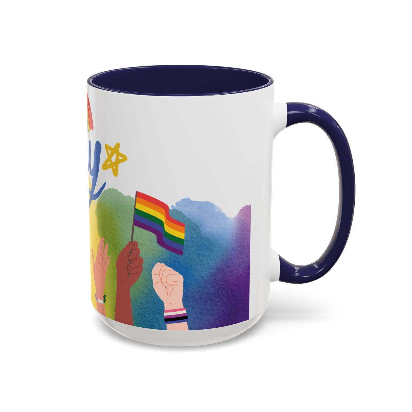 Bold Pride Accent Mug | Fun LGBTQ+ Gift | 11oz & 15oz Options