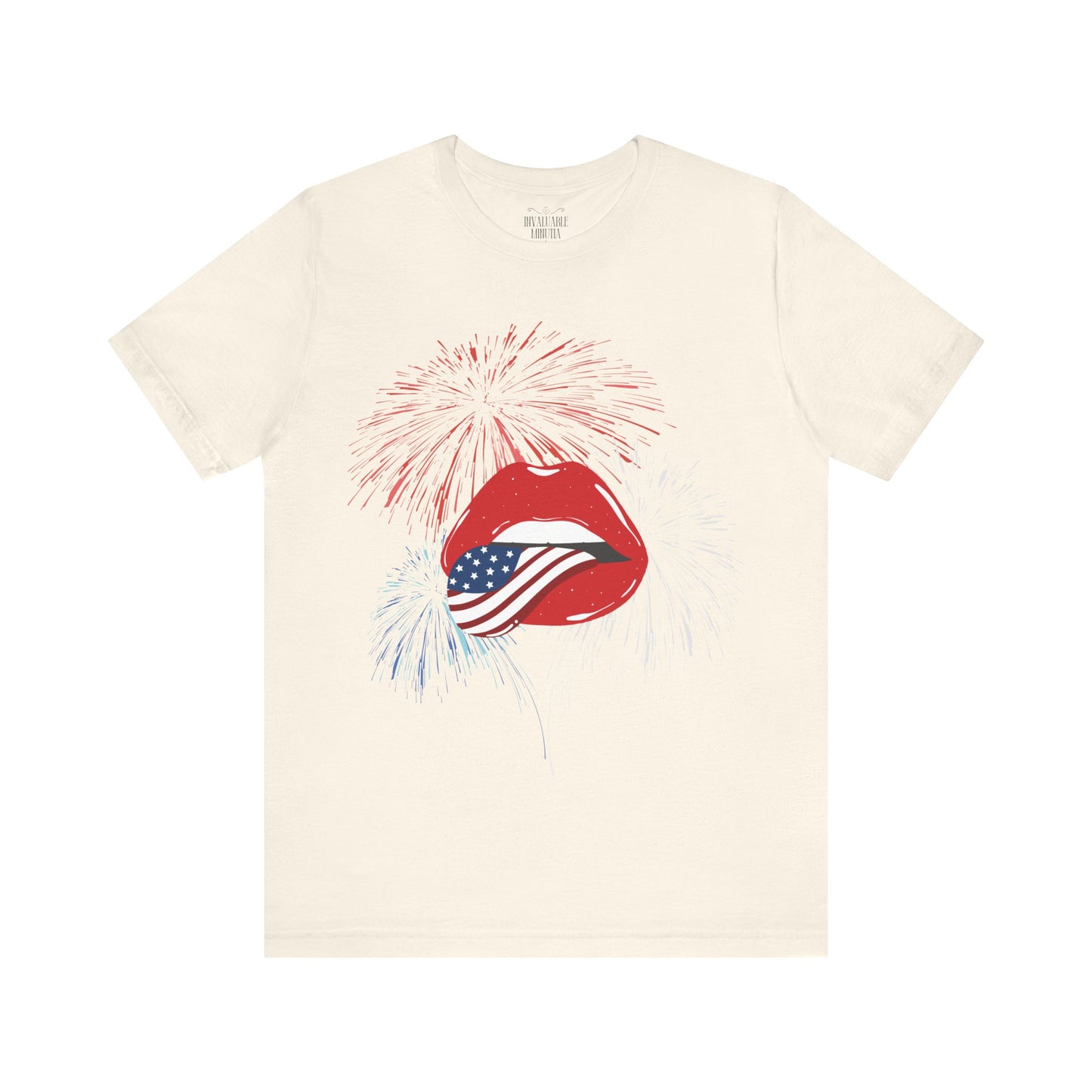 American Flag Lips Tee – Unisex Bella + Canvas Jersey Tee - 4th of July