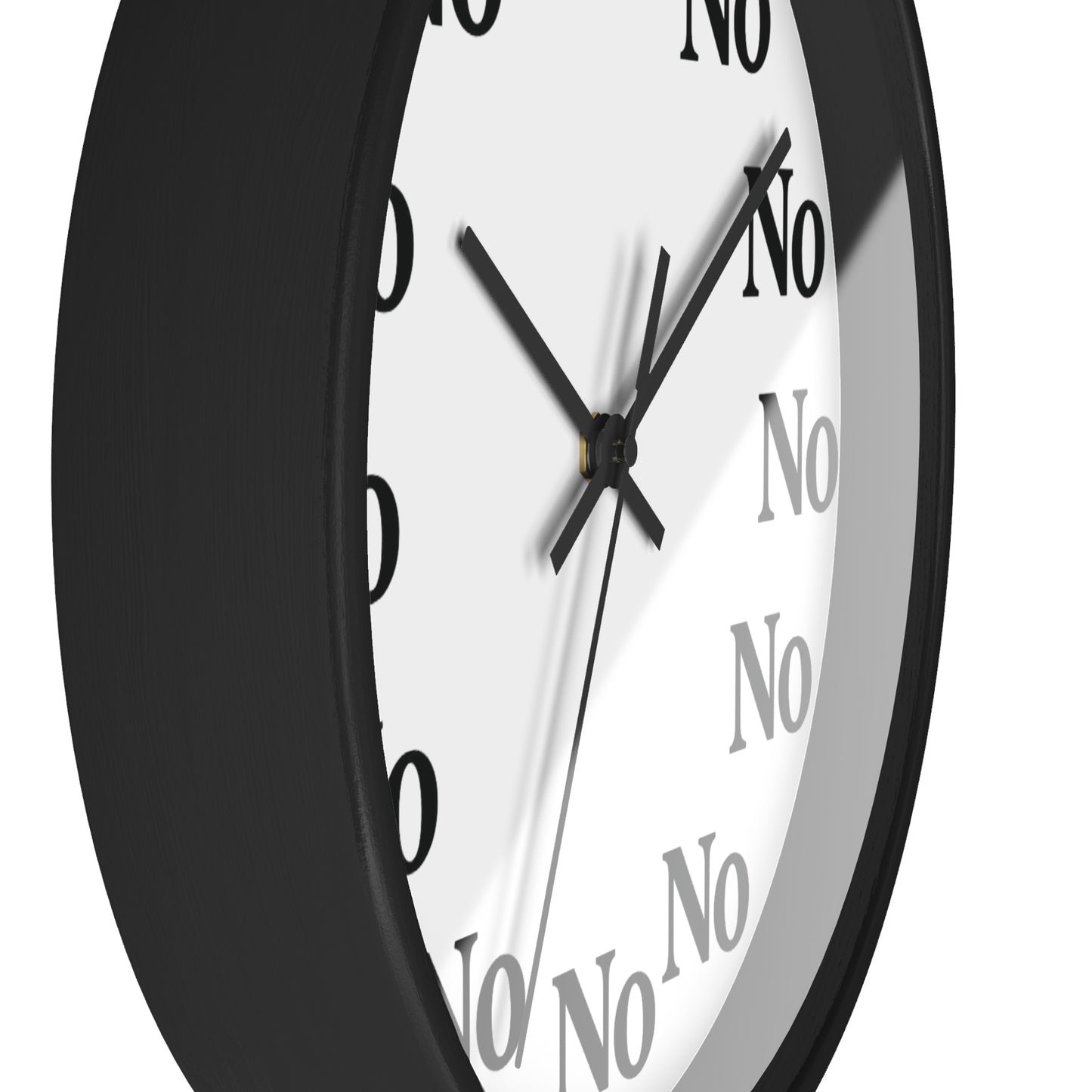 Funny Sarcastic Wall Clock – All Hours Say NO – Boutique 10” Clock for ADHD, Burnout & Passive Aggression Decor