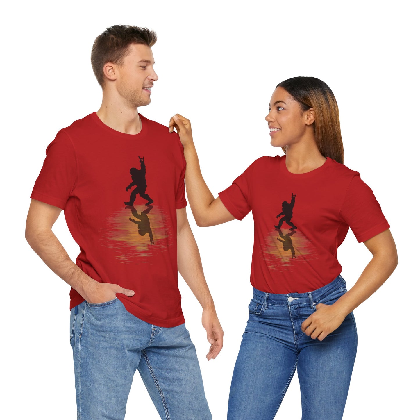 Rocking Bigfoot Unisex Bella+Canvas Jersey Tee - Fun Graphic Shirt for Nature & Cryptid Lovers