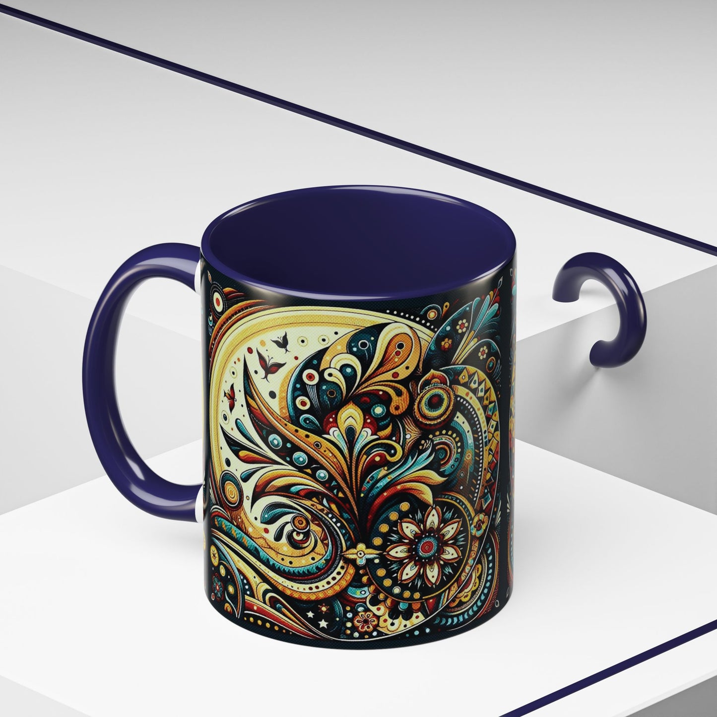 βοΈ Accent Coffee Mug (11, 15oz) β Beautiful Boho Style Graphic πΏ