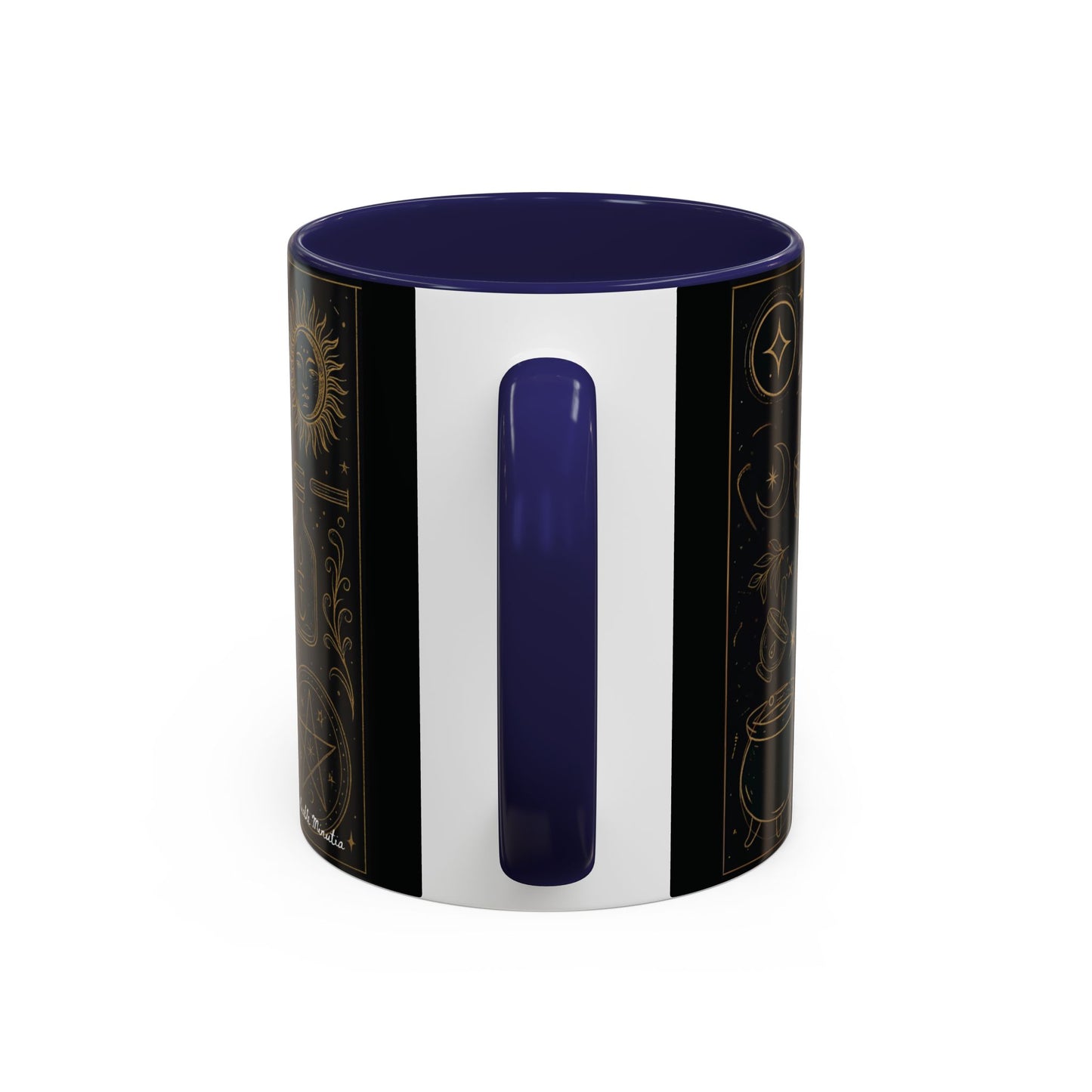 Witchy Aesthetic Coffee Mug โ 15oz Black & Purple Ceramic with Occult Symbols โ Goth Kitchen Decor, Halloween Gift Idea - 11oz/15oz