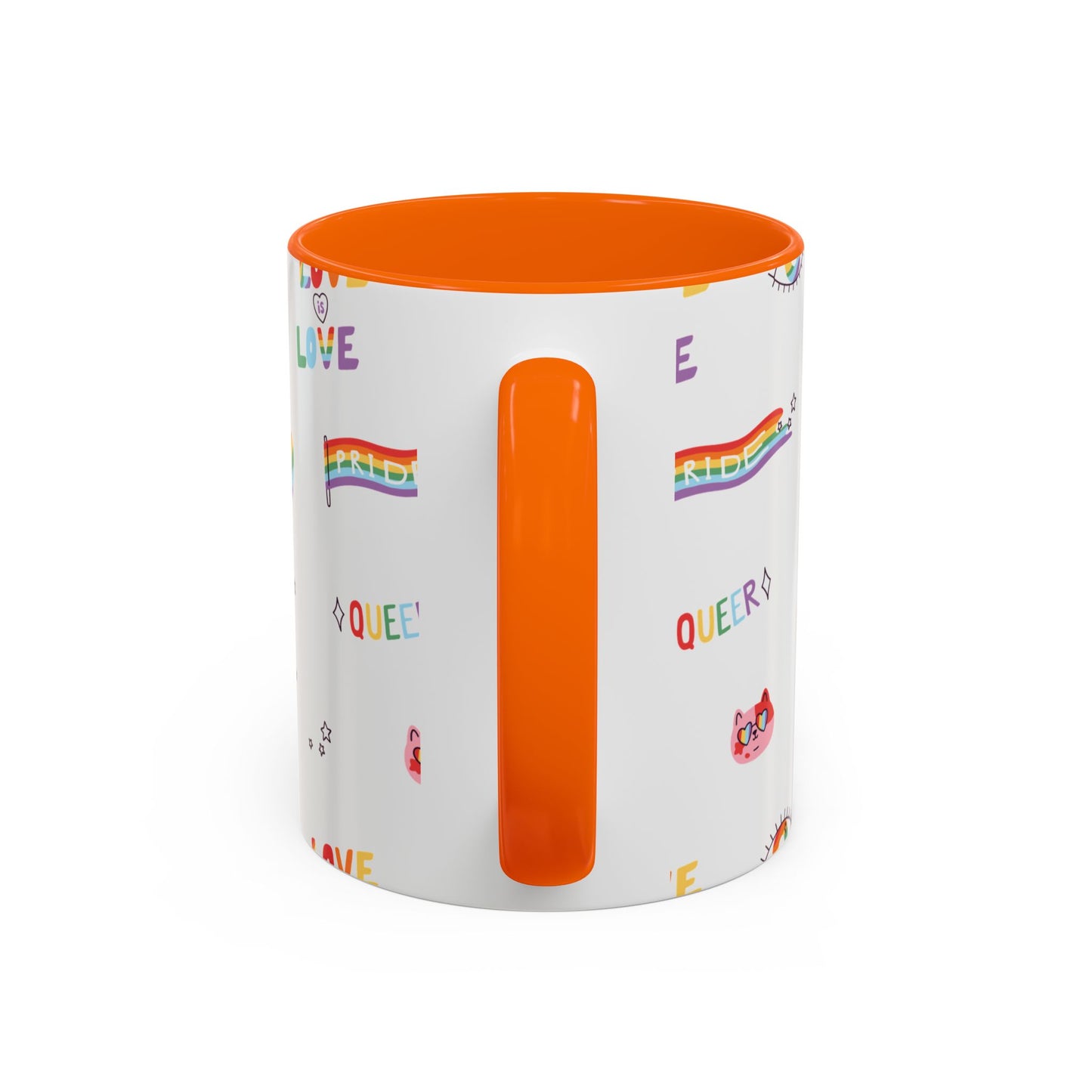 Minimalist Pride Accent Mug | LGBTQ+ Love Ceramic Cup | 11oz & 15oz