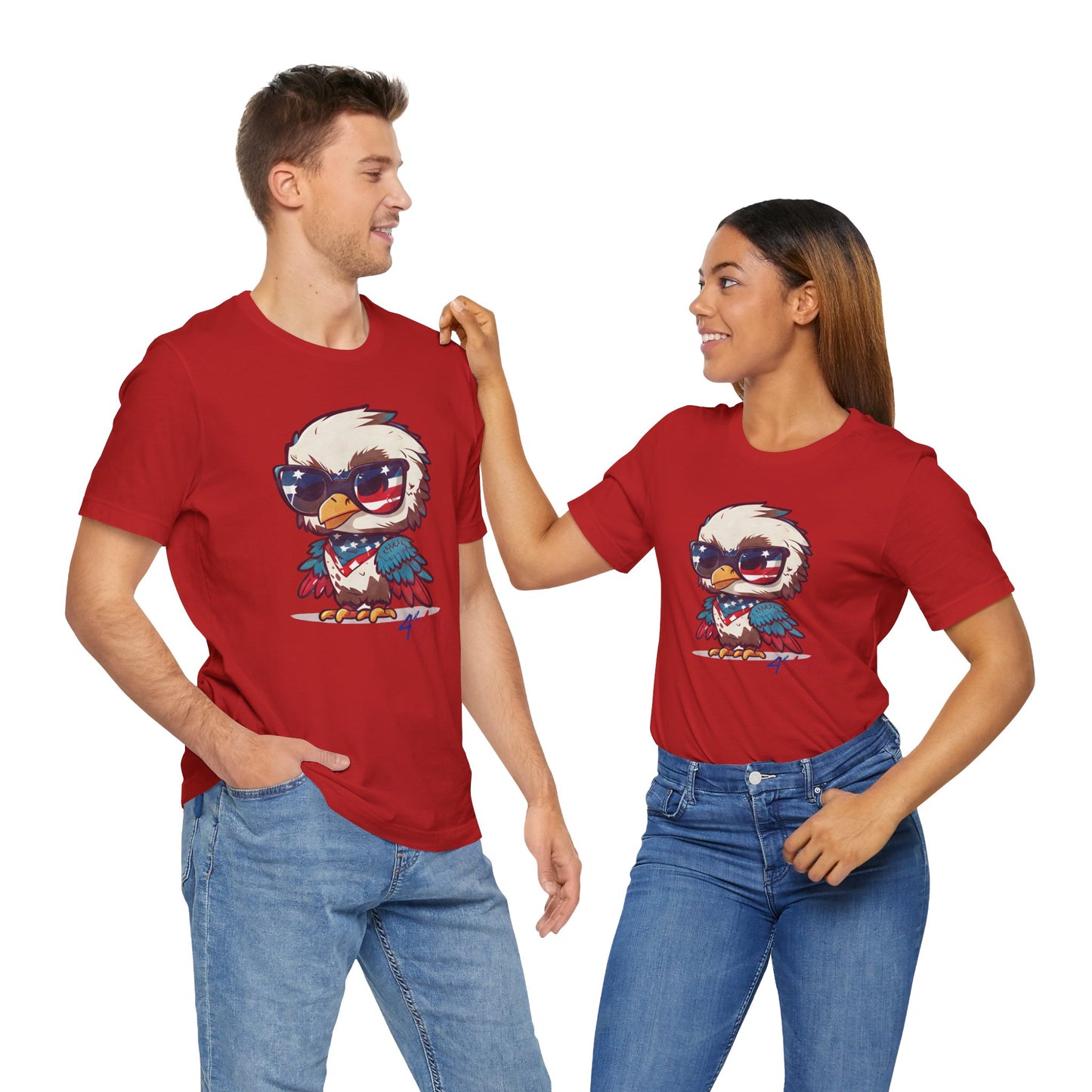 Cool Patriot Eagle Tee β Unisex Bella+Canvas Jersey - 4th of July T-shirt