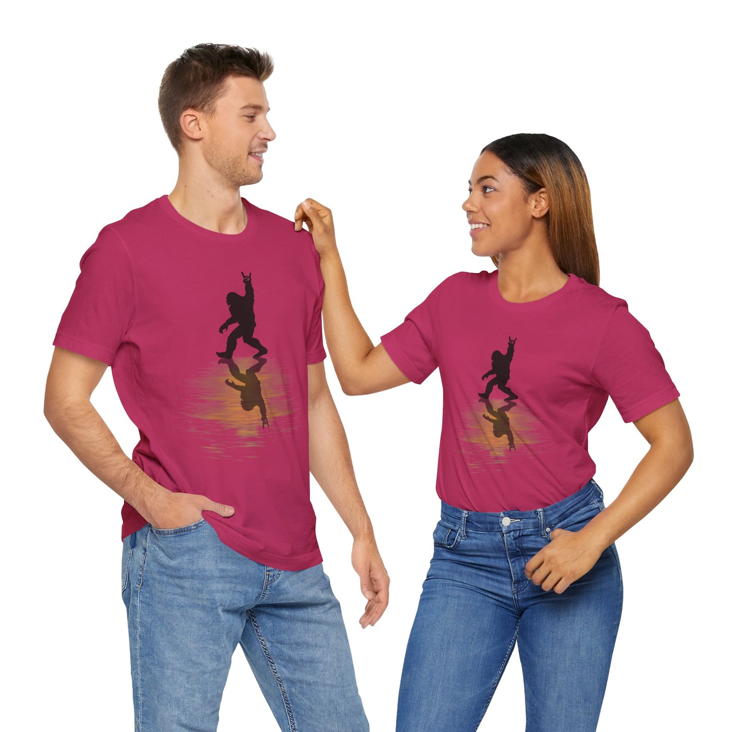 Rocking Bigfoot Unisex Bella+Canvas Jersey Tee - Fun Graphic Shirt for Nature & Cryptid Lovers