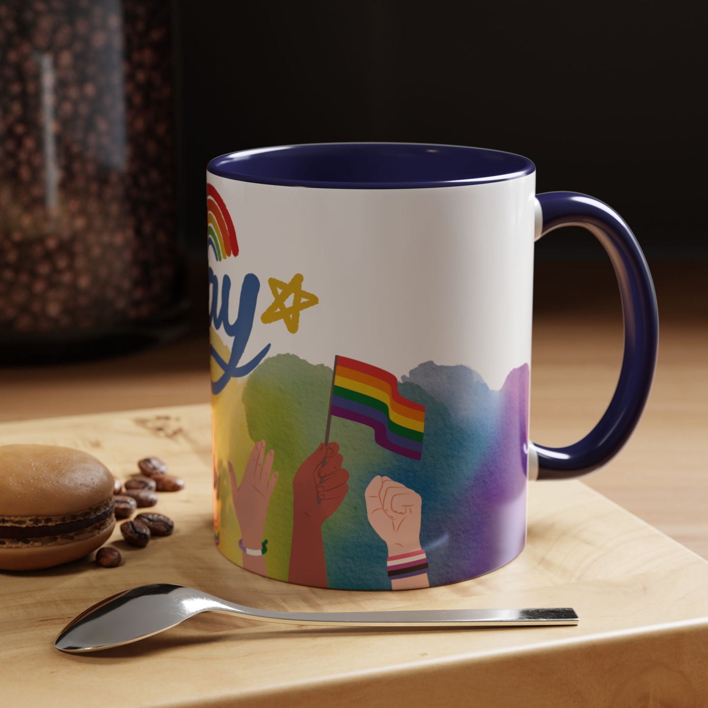 Bold Pride Accent Mug | Fun LGBTQ+ Gift | 11oz & 15oz Options