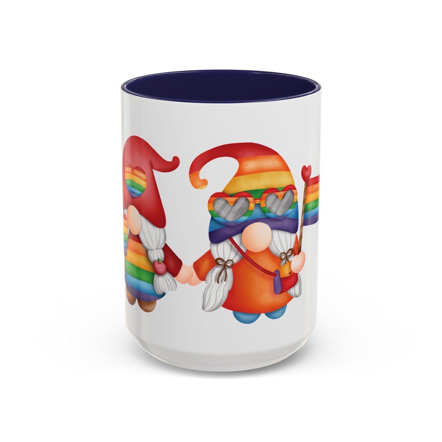 Pride Gnome Accent Mug | Rainbow Love Coffee Cup | 11oz & 15oz