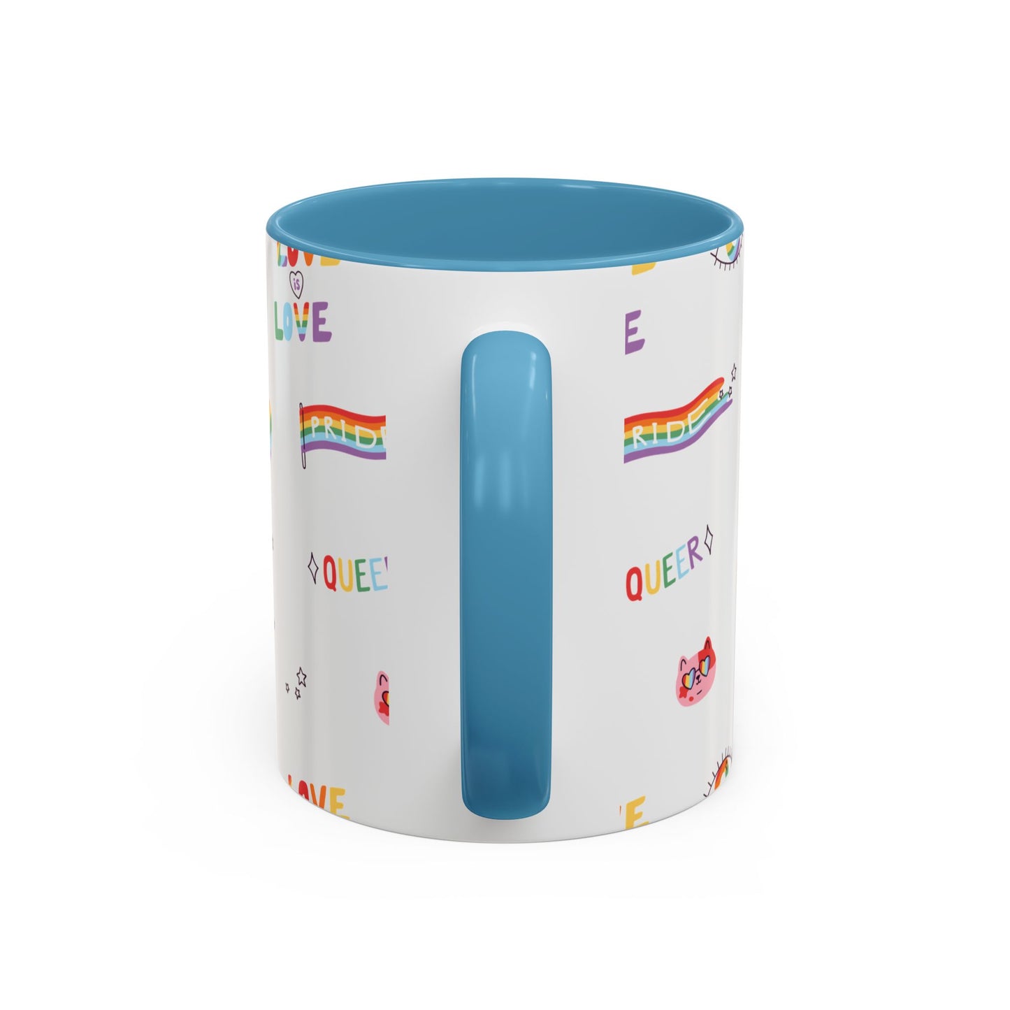 Minimalist Pride Accent Mug | LGBTQ+ Love Ceramic Cup | 11oz & 15oz
