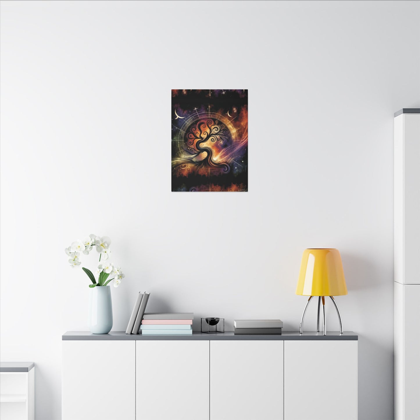 Cosmic Tree of Life – Celestial Galaxy Canvas Print (0.75" Stretched) | Mystical Boho Wall Art