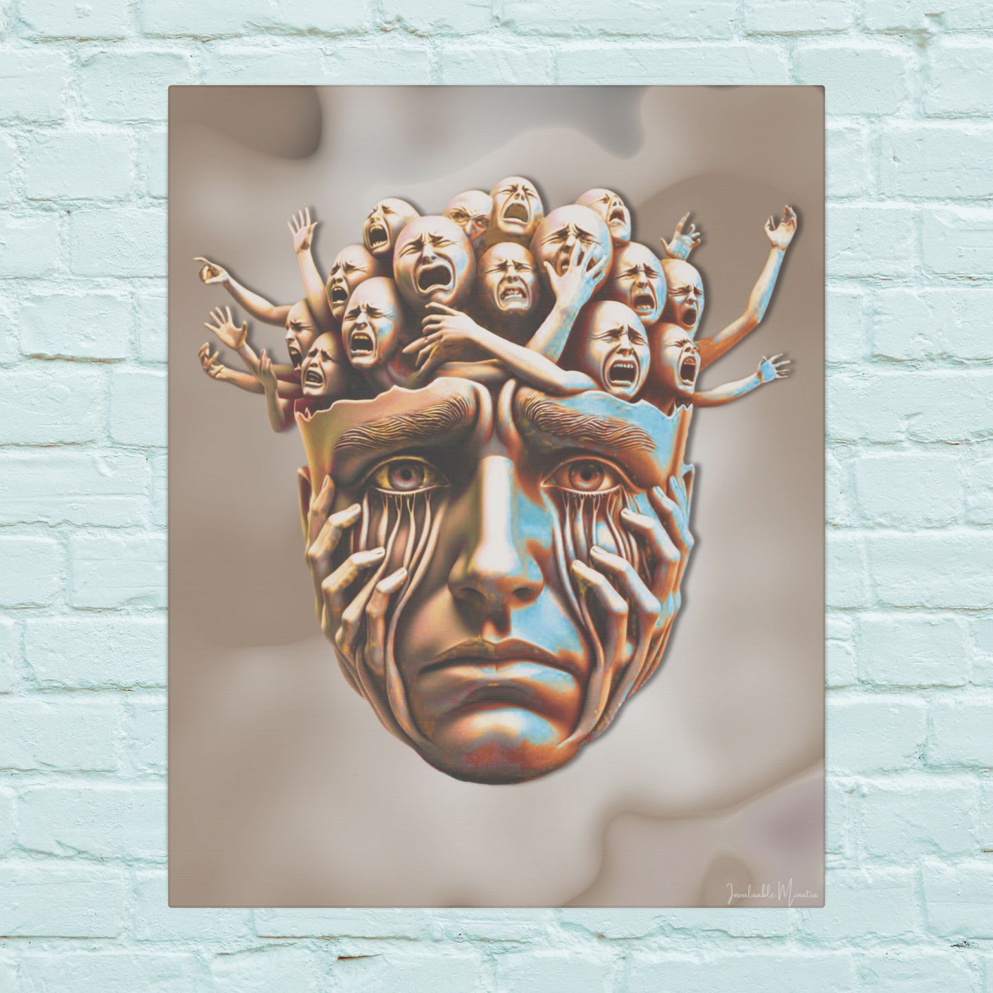 "Known." – Emotional Expressionism Stretched Vertical Canvas Wall Art - ADHD, Anxiety, Depression Reflection