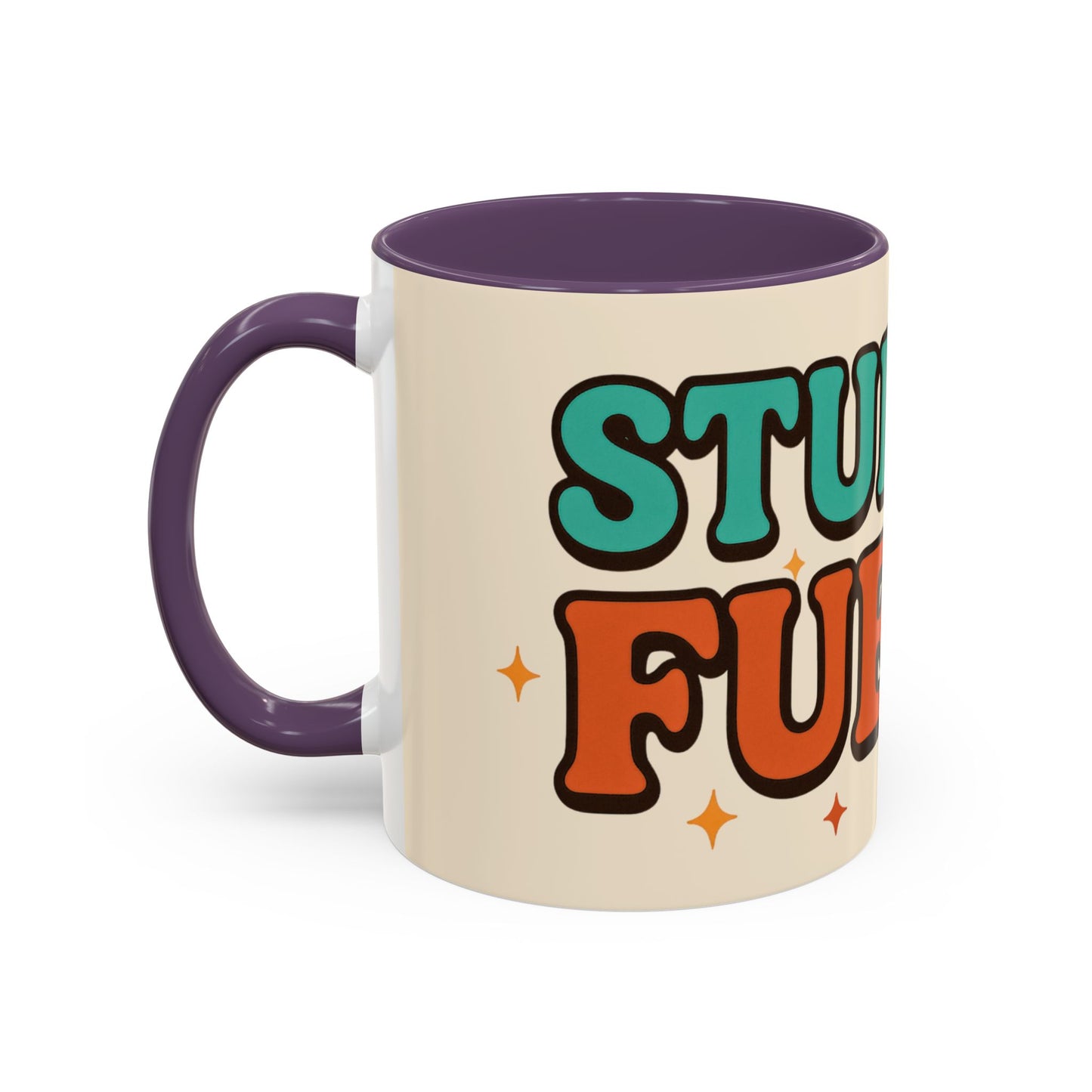 Study Fuel Color Accent Mug (11oz/15oz) – Retro Teacher/Student Coffee Cup • Back to School • Durable Ceramic