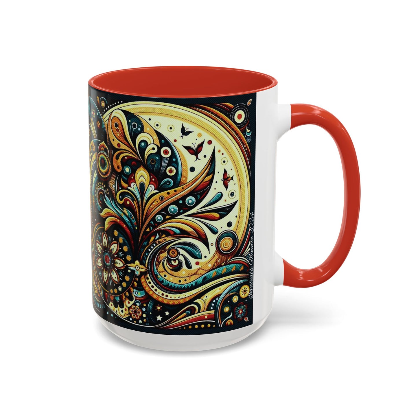 βοΈ Accent Coffee Mug (11, 15oz) β Beautiful Boho Style Graphic πΏ