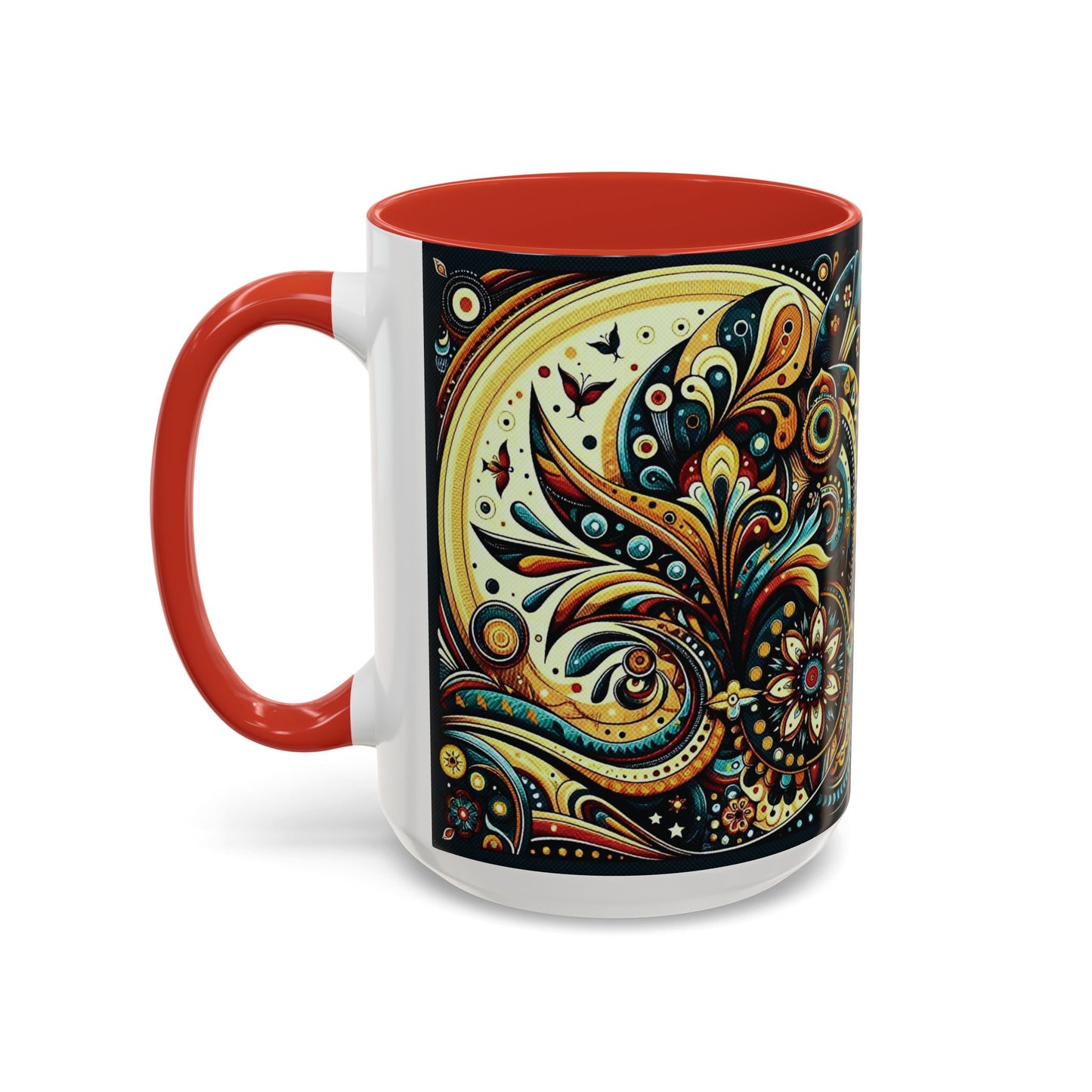βοΈ Accent Coffee Mug (11, 15oz) β Beautiful Boho Style Graphic πΏ