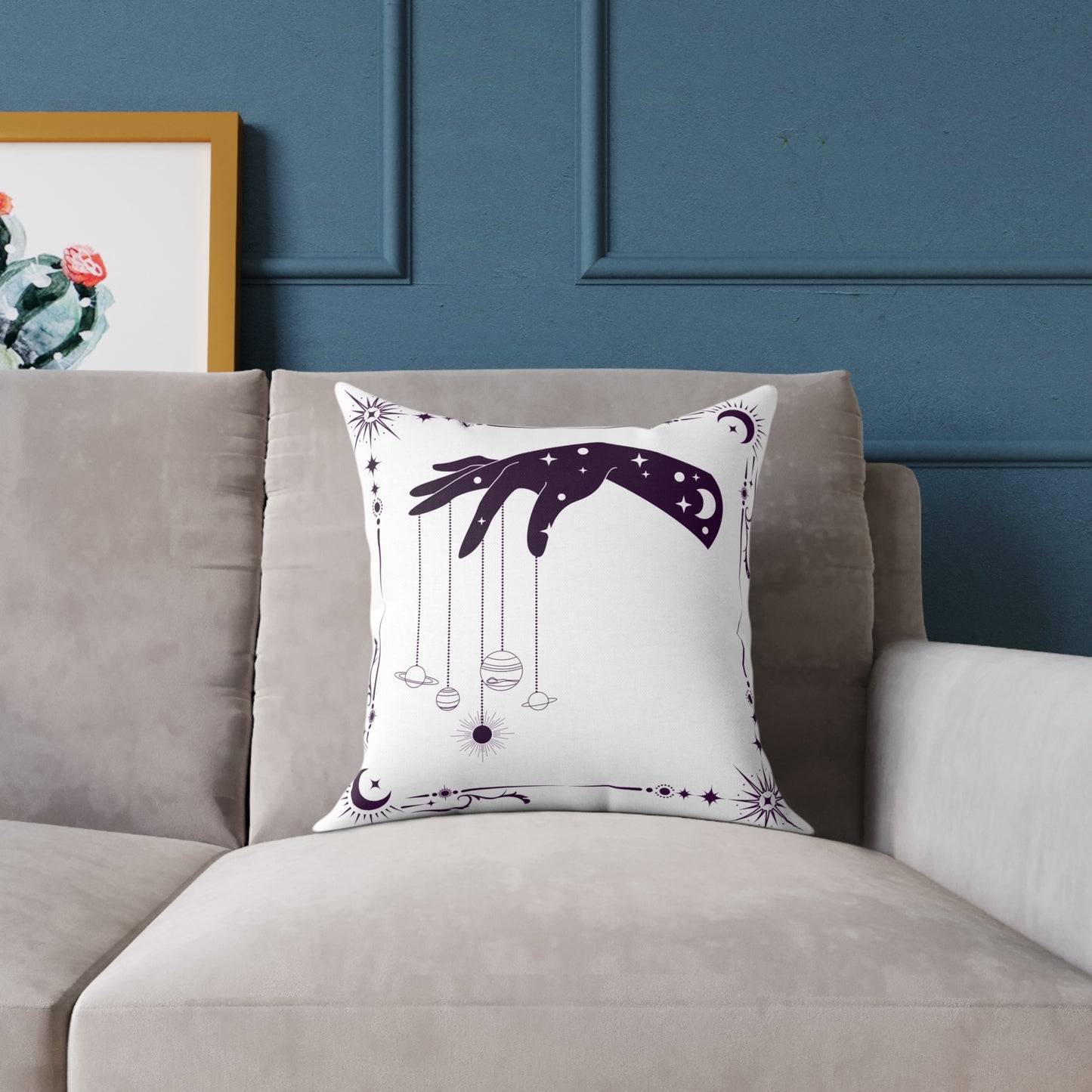 Celestial Hand Poly Canvas Pillow - Astrological Home Decor