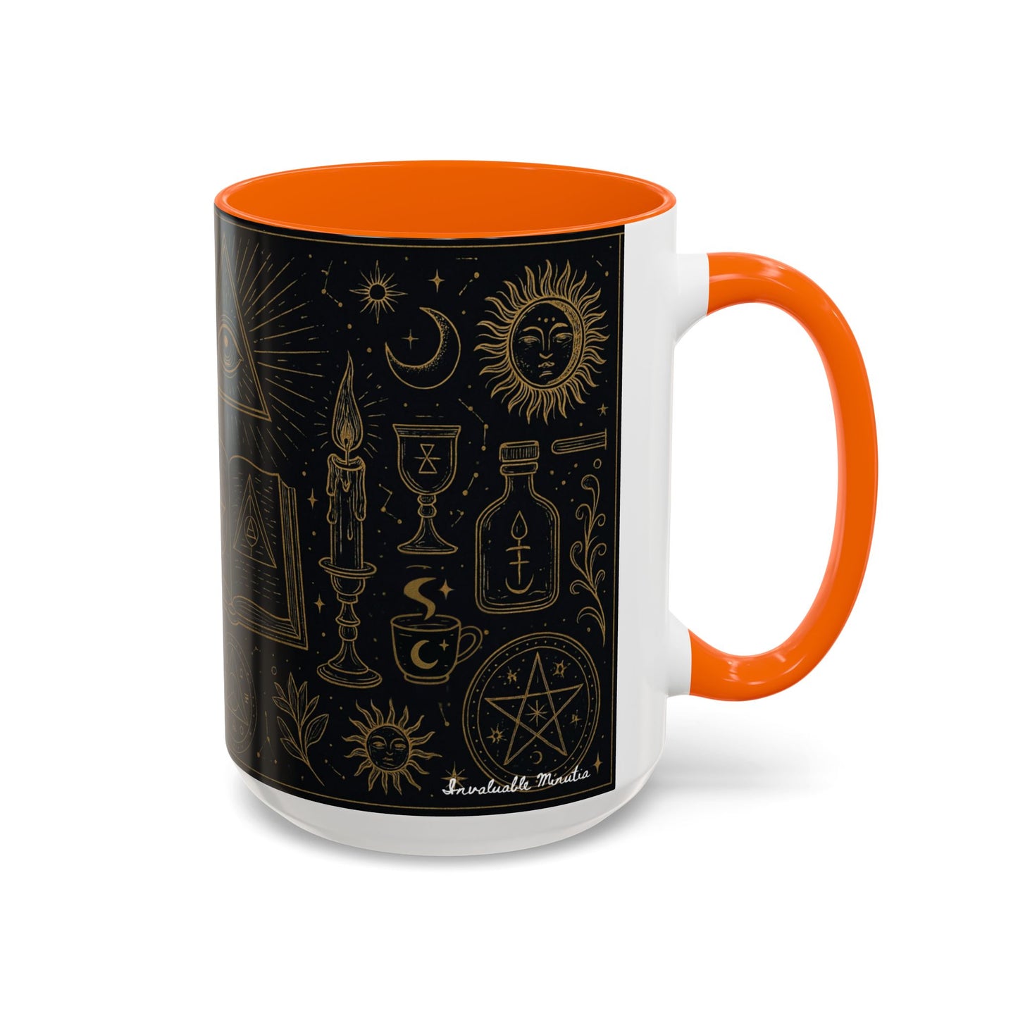 Witchy Aesthetic Coffee Mug โ 15oz Black & Purple Ceramic with Occult Symbols โ Goth Kitchen Decor, Halloween Gift Idea - 11oz/15oz
