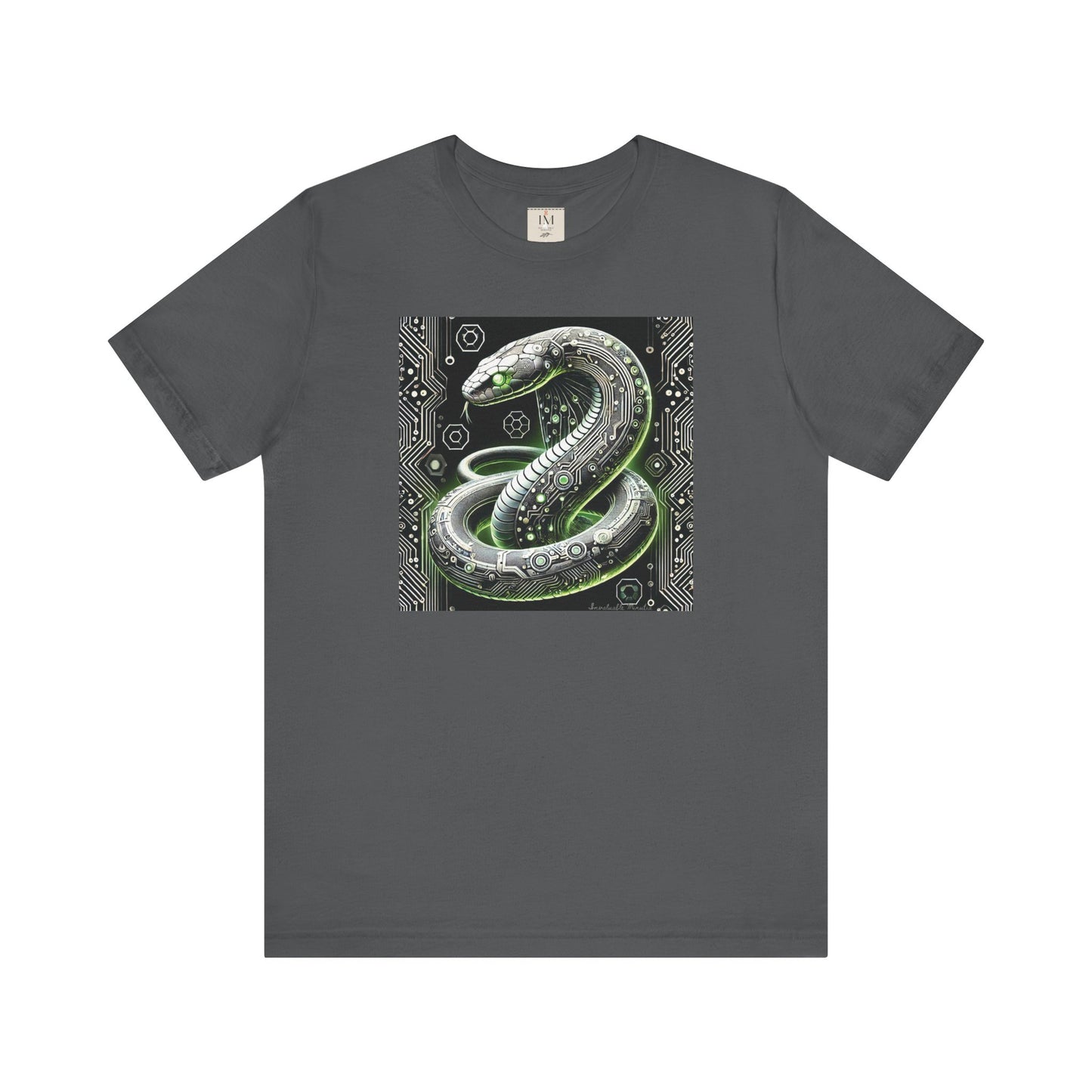 Cyber Snake Unisex Short Sleeve Tee - Futuristic Design for Tech Enthusiasts
