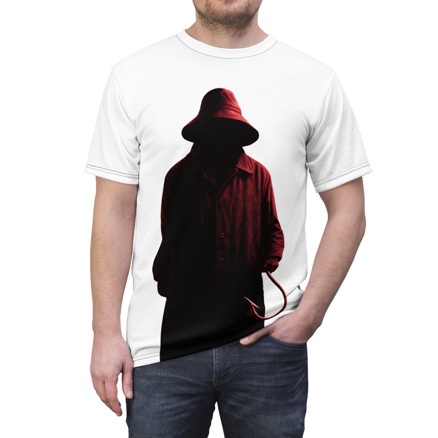 Forgotten Slasher Horror Unisex Tee – Fisherman Hook AOP Shirt | Boutique Horror Fashion