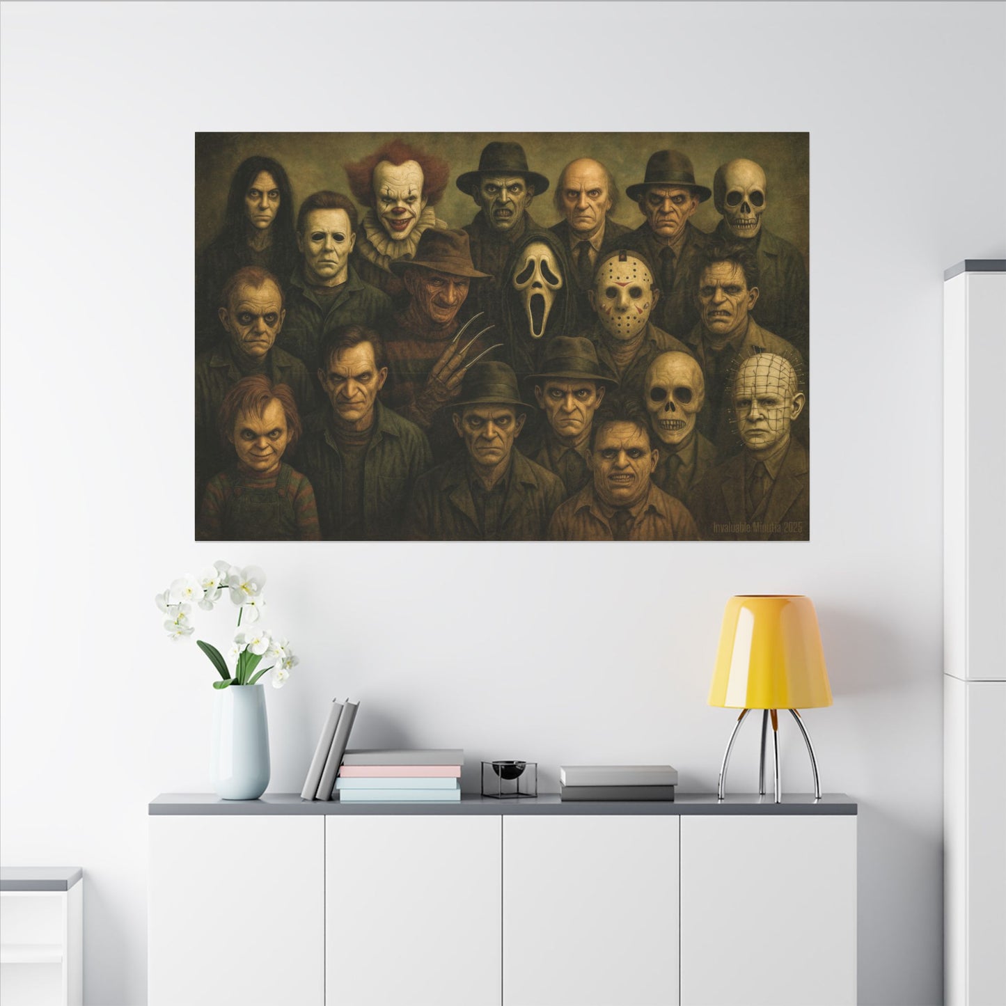 "The Crew" β Horror Legends Matte Canvas Print