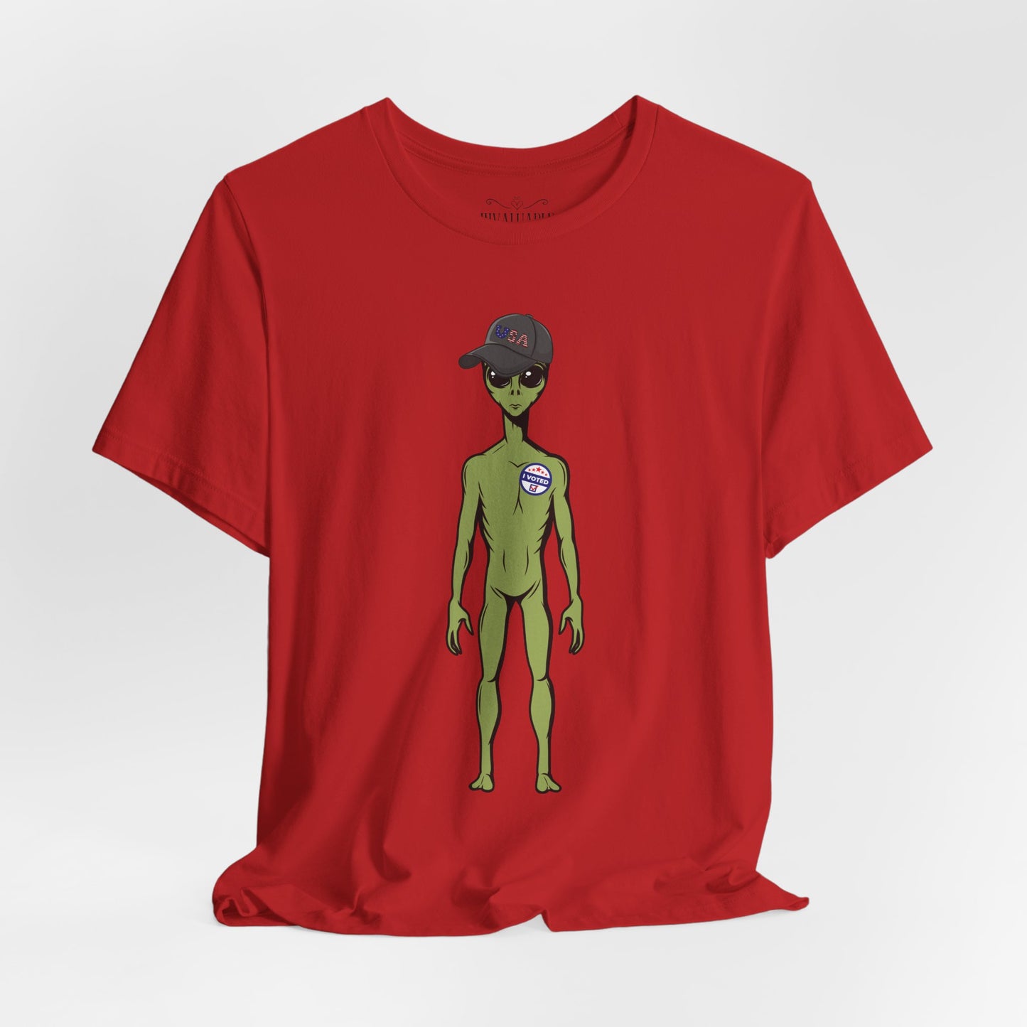 Alien Graphic Tee, Fun T-Shirt for Sci-Fi Lovers, Unisex Casual Wear, Great for Festivals, Gifts for Nerds, Everyday Comfort