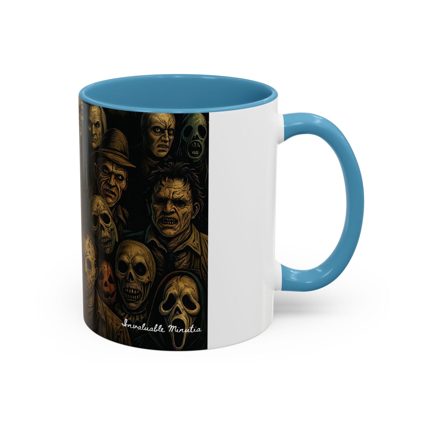 Horror Villain Collage Mug – 15oz & 11oz Ceramic Coffee Mug – Slasher Icons Halloween Gift – Goth Horrorcore Kitchen Decor