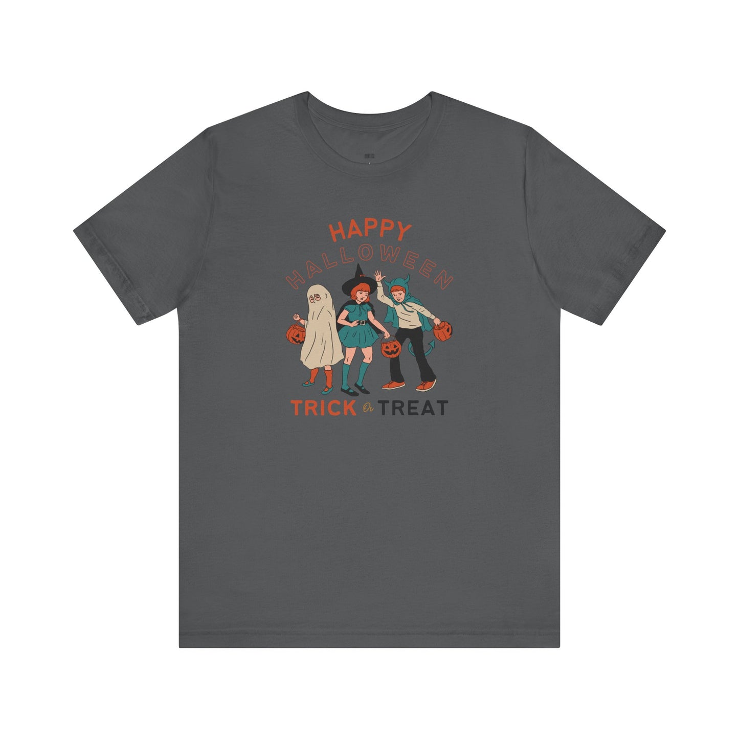 Happy Halloween Trick or Treat Vintage Vibe Tee โ Bella+Canvas 3001