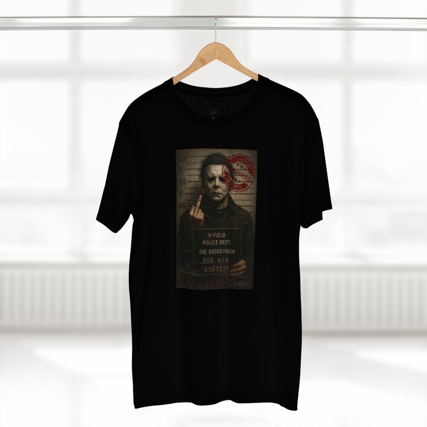 Michael Mugshot Tee – Distressed Horrorcore Slasher Shirt Premium Tee