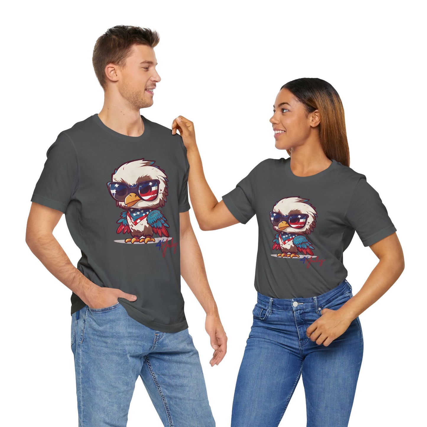 Cool Patriot Eagle Tee β Unisex Bella+Canvas Jersey - 4th of July T-shirt