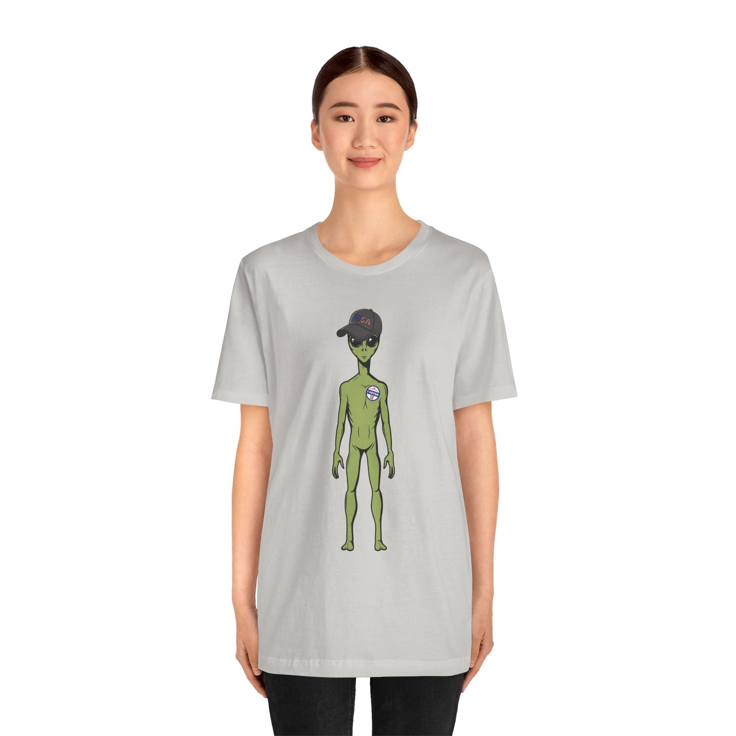 Alien Graphic Tee, Fun T-Shirt for Sci-Fi Lovers, Unisex Casual Wear, Great for Festivals, Gifts for Nerds, Everyday Comfort