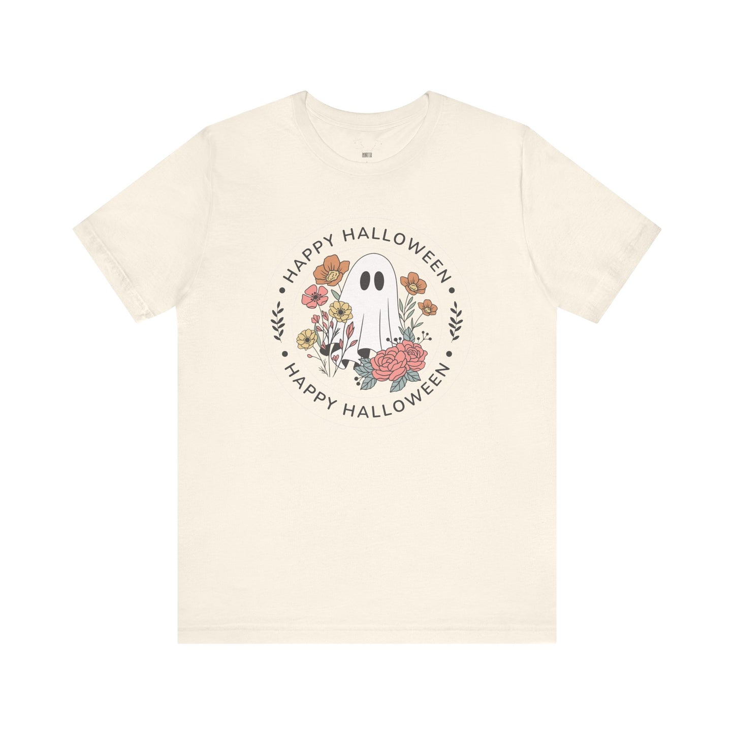 Happy Halloween Floral Ghost Tee – Bella+Canvas 3001