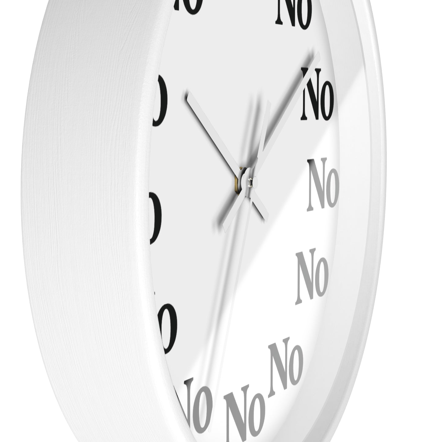 Funny Sarcastic Wall Clock – All Hours Say NO – Boutique 10” Clock for ADHD, Burnout & Passive Aggression Decor
